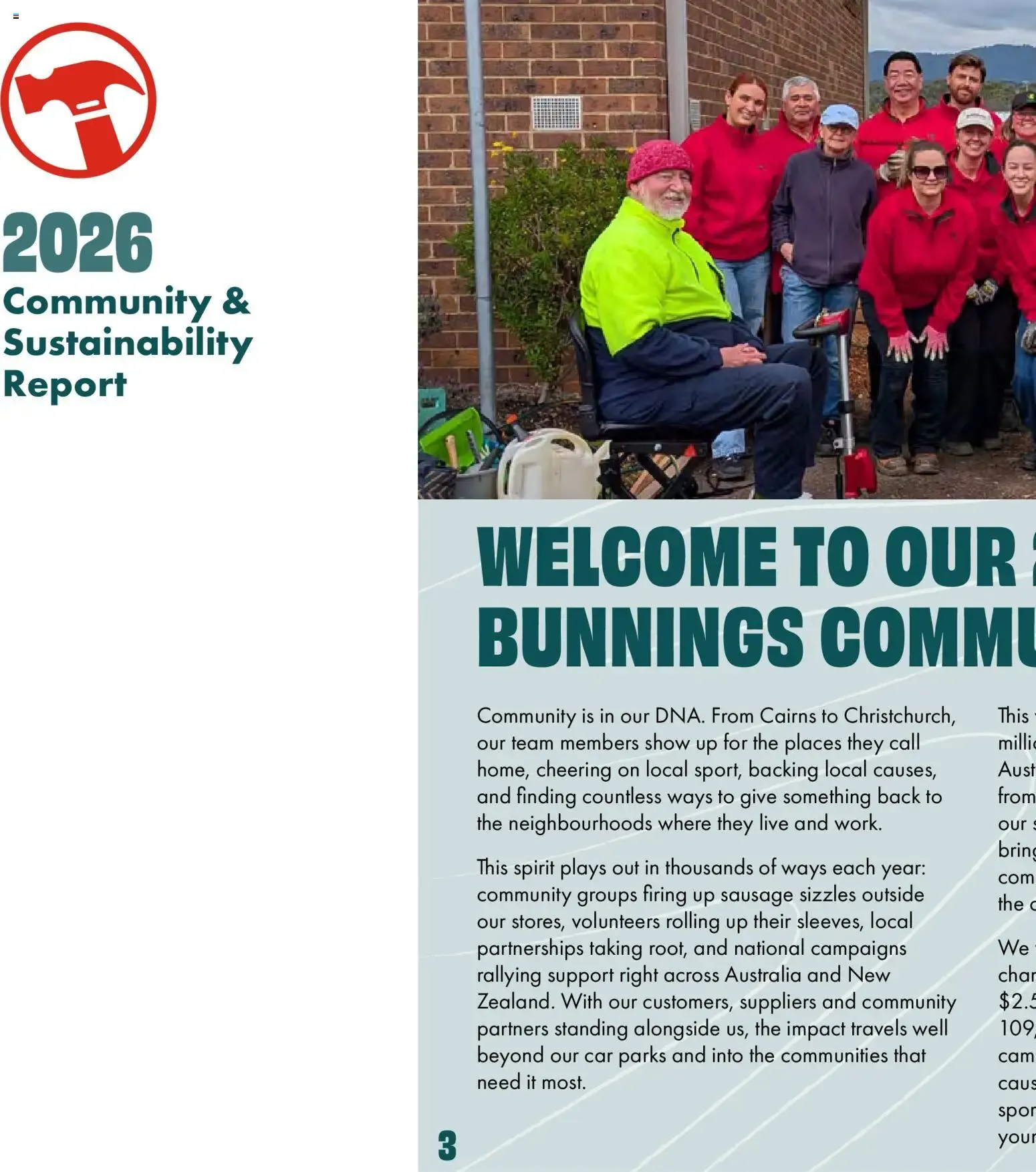 BUNNINGS Australia & New Zealand 2026 Community & Sustainability Report - Catalogue valid from 28 August to 31 October 2026 - page 5