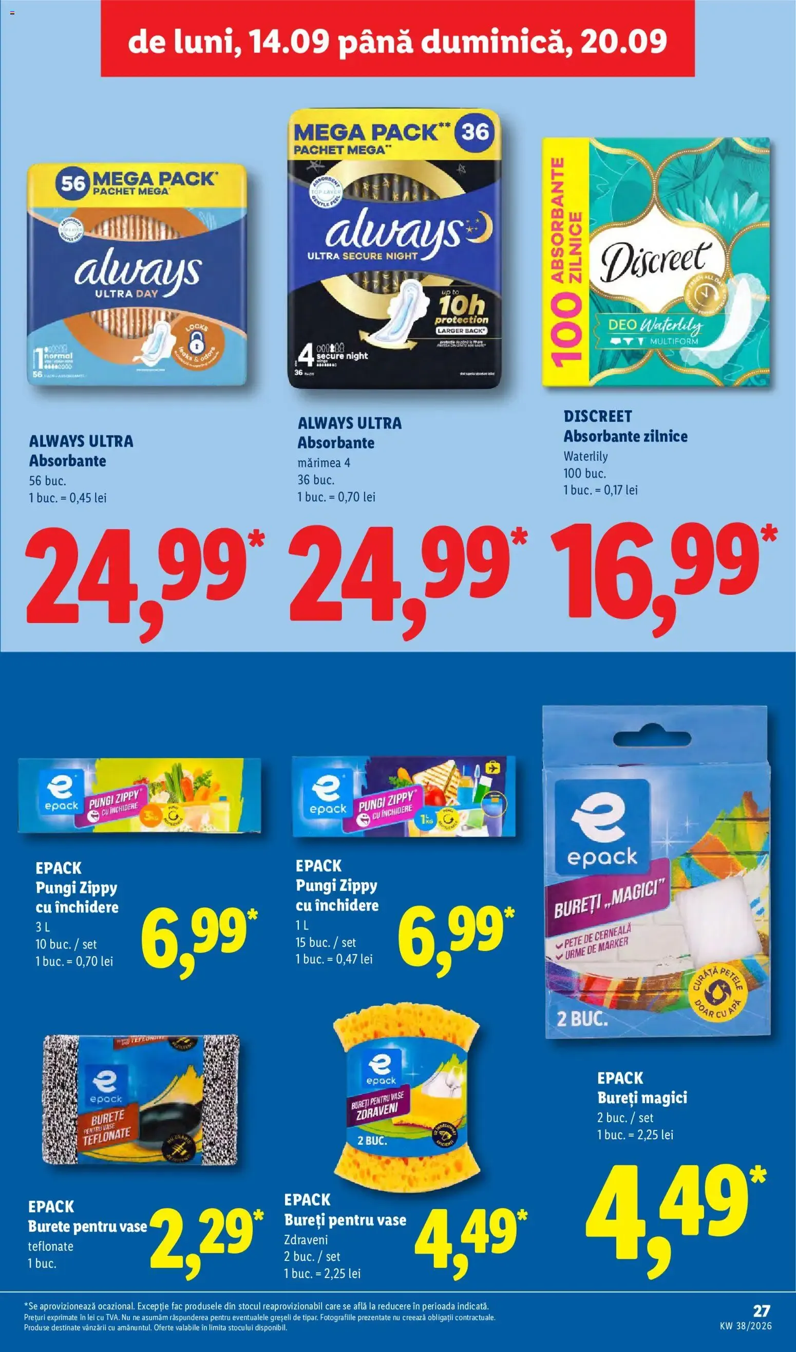Catalog Ieftin și înainte, și după ziua de salariu. de la 14 septembrie până la 20 septembrie 2026 - Revista Pagina 27