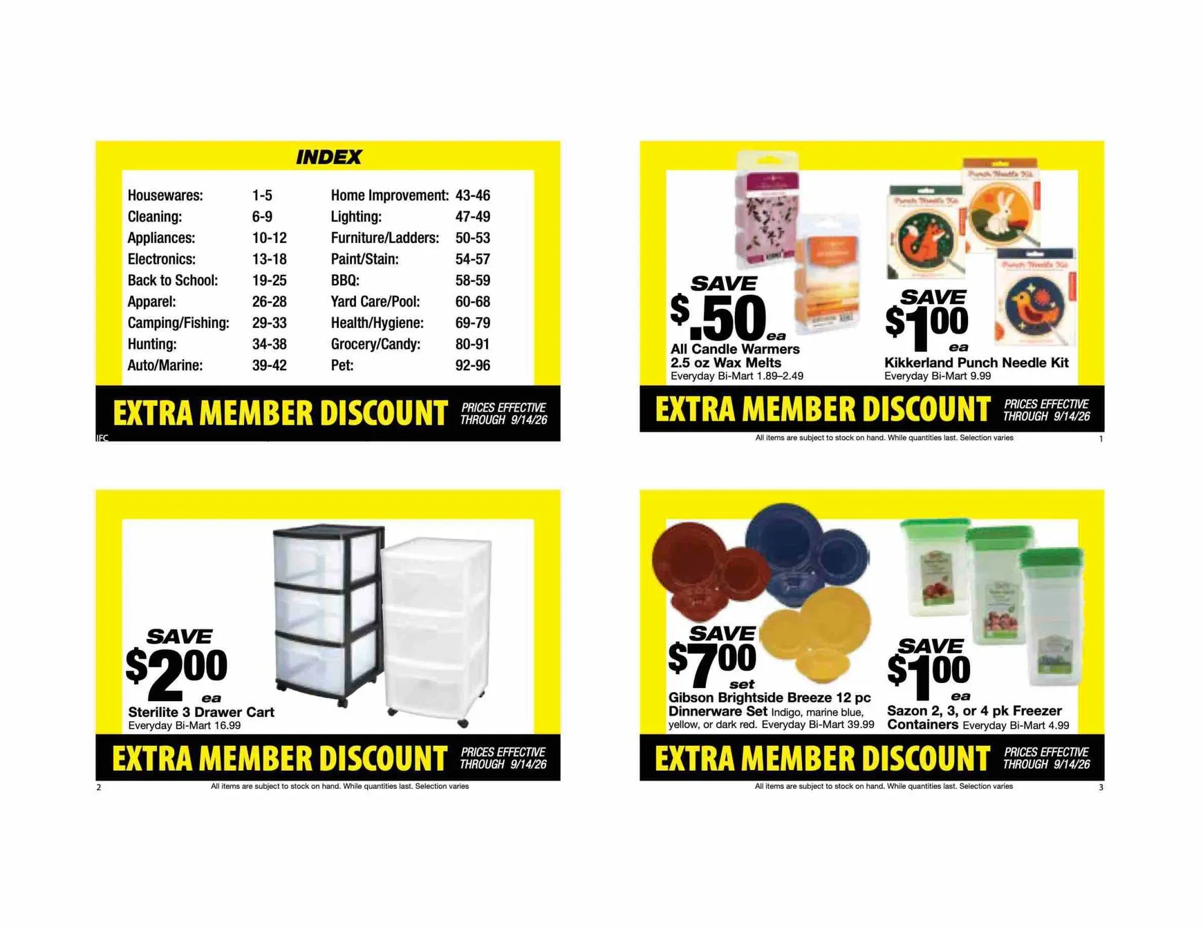 Weekly ad Current Bi-Mart - Extra member discount book leaflet valid from Tuesday 08/25/2026 to Monday 09/14/2026 from August 25 to September 14 2026 - Page 2