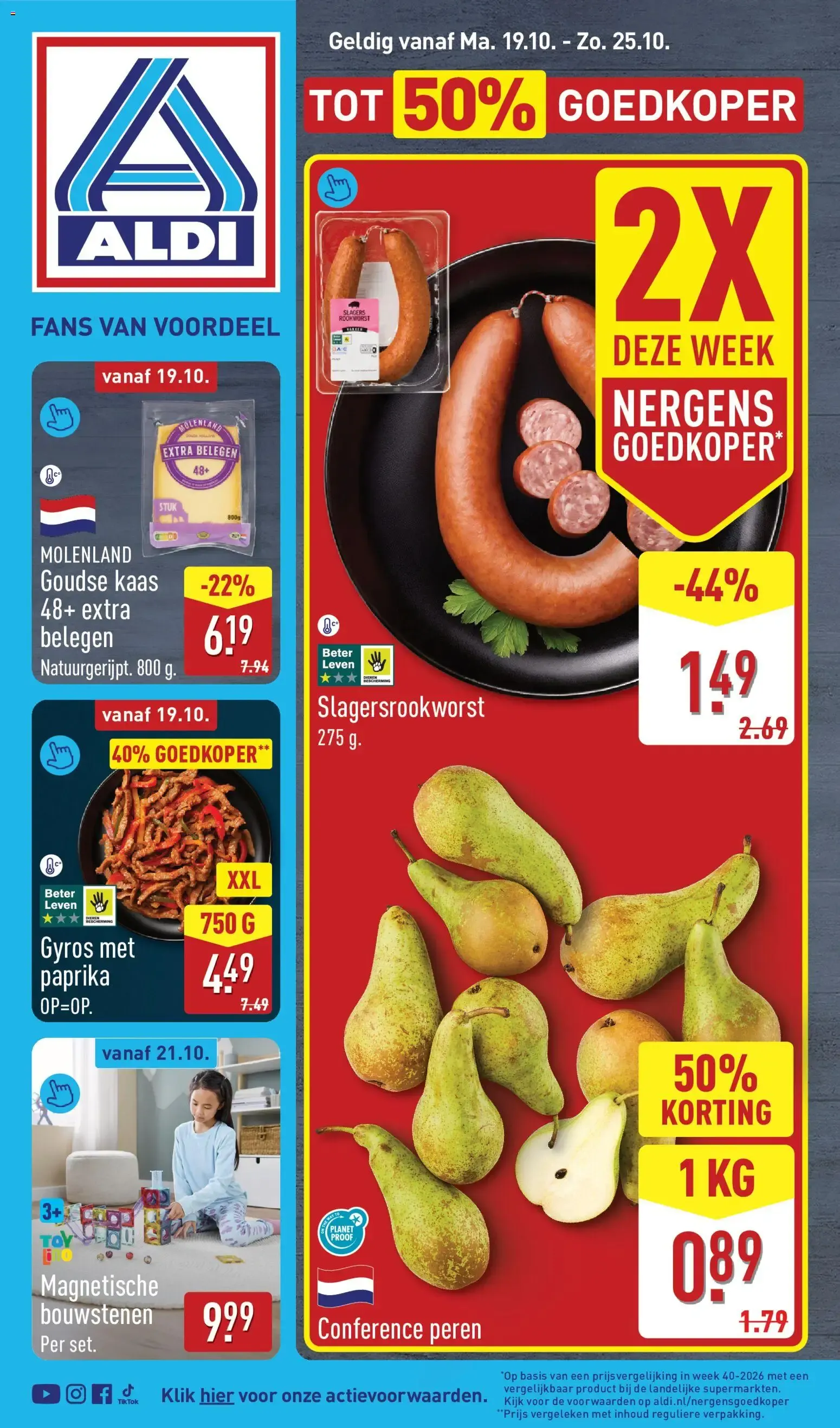 Aldi folder vanaf 19-10-2026 (volgende, deze week) van 19 oktober tot 25 oktober 2026 - Folder pagina 1