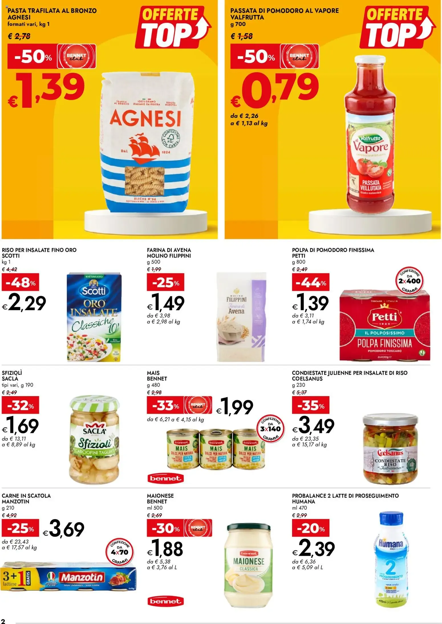 Nuovo bennet volantino Offerte Top dal 25/06/2026 > offerte anteprima 🛍️ da 25 giugno a 8 luglio di 2026 - Pagina del volantino 2
