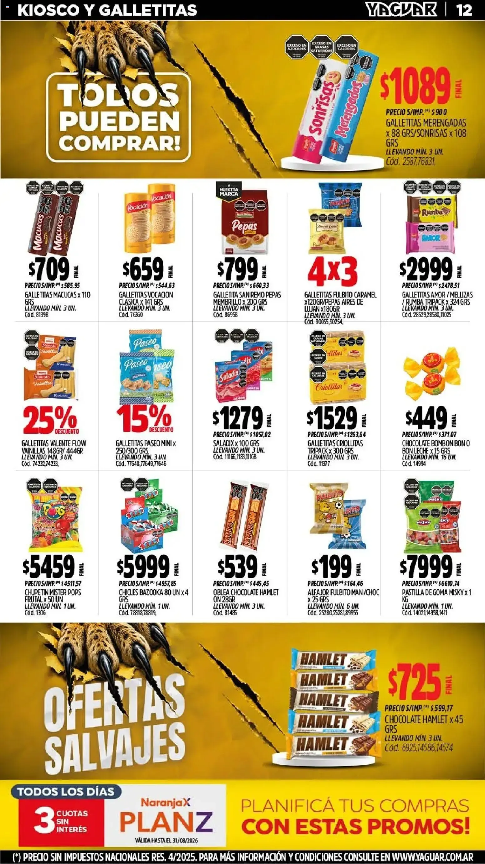Ofertas de Yaguar: Ofertas Salvajes - Mar del Plata 3 de agosto al 8 de agosto 2026 - Página 12 del catálogo