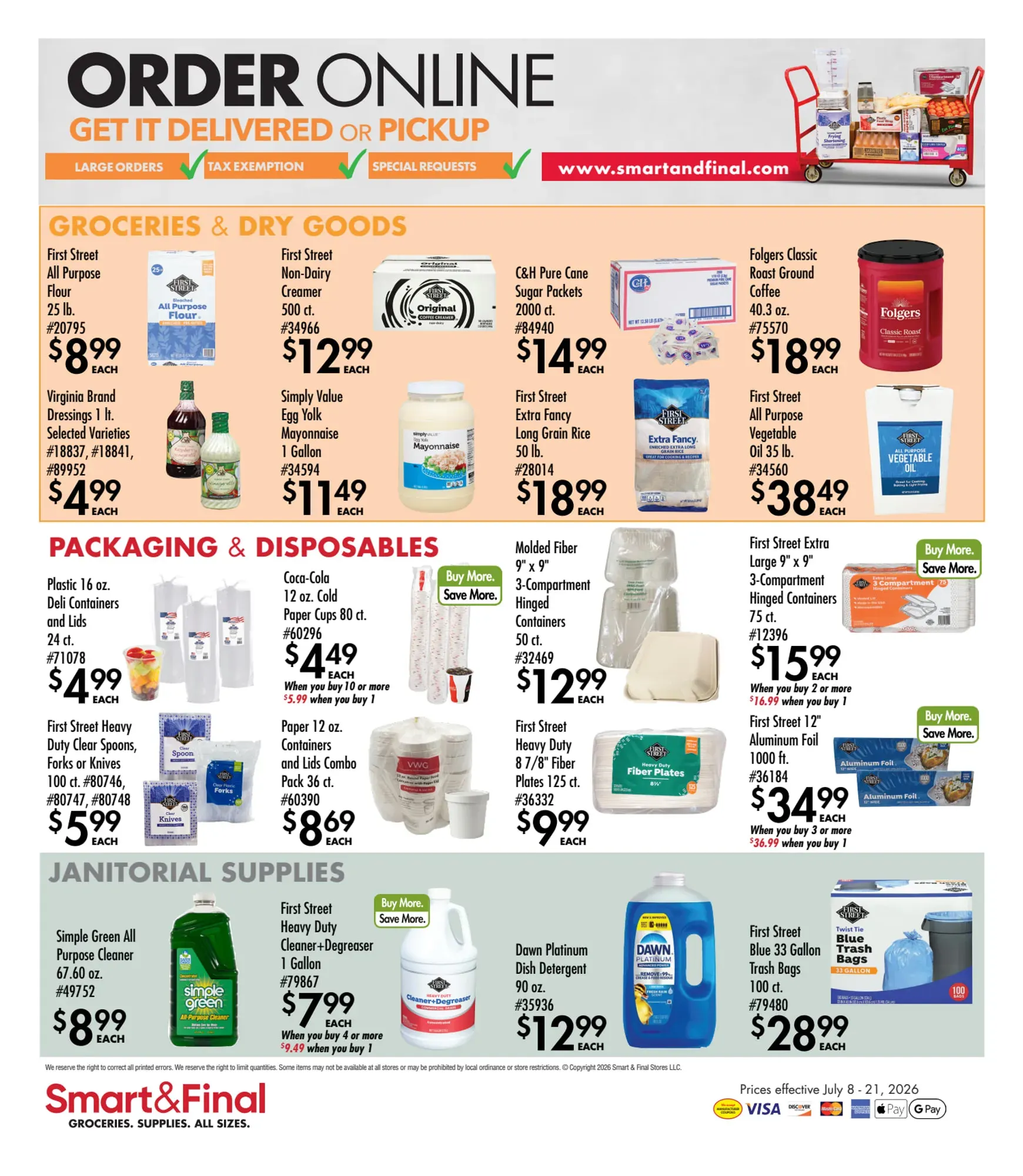 Weekly ad Smart&Final Groceries. Supplies. All Sizes. from July 8 to July 21 2026 - Page 2
