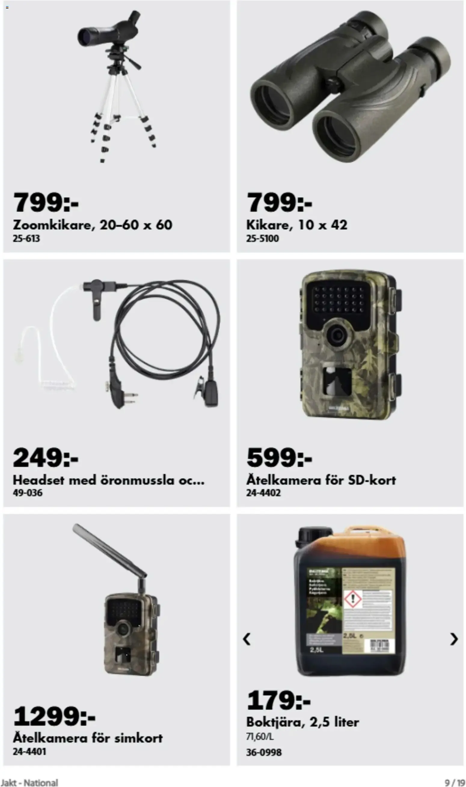 Biltema erbjudanden jakt från 19/08/2026 - 31/10/2026 > Reklamblad nuvarande rabatter från 19 augusti till 31 oktober 2026 - Reklamblad sidor 10