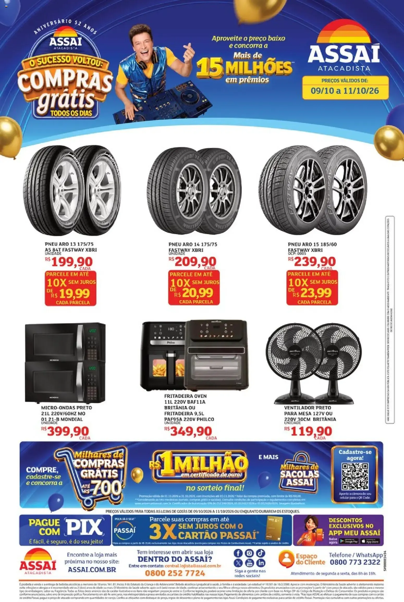 Encarte de Assaí Atacadista ofertas - GO de 09/10/2026 | Promoções Online 9 de outubro até 11 de outubro 2026 - Pagina 1