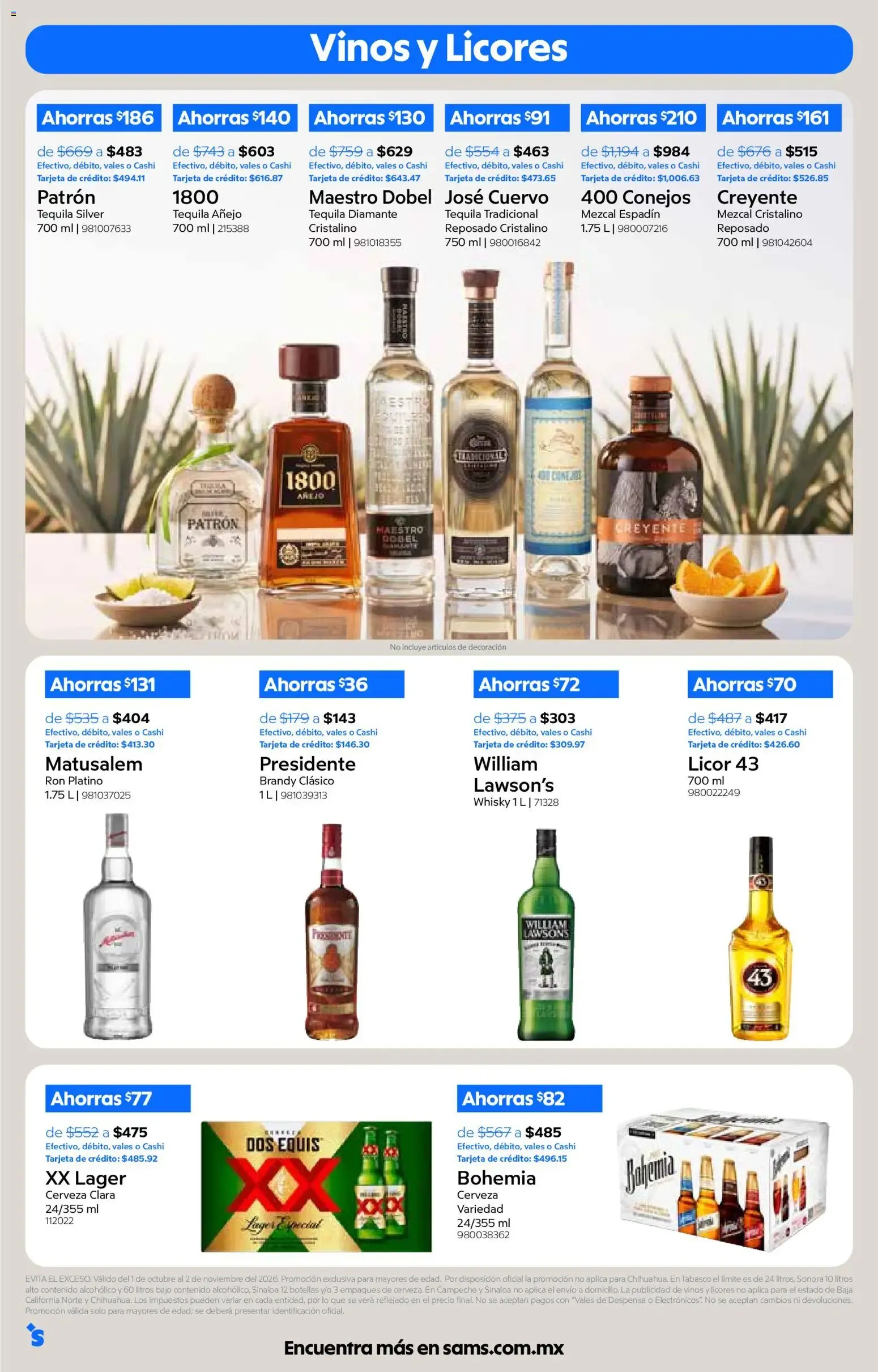 Catálogo de CUPONERA SAMS | Folleto de 01/10, Ofertas Octubre 2026 1 de octubre al 2 de noviembre 2026 - Pagina 16