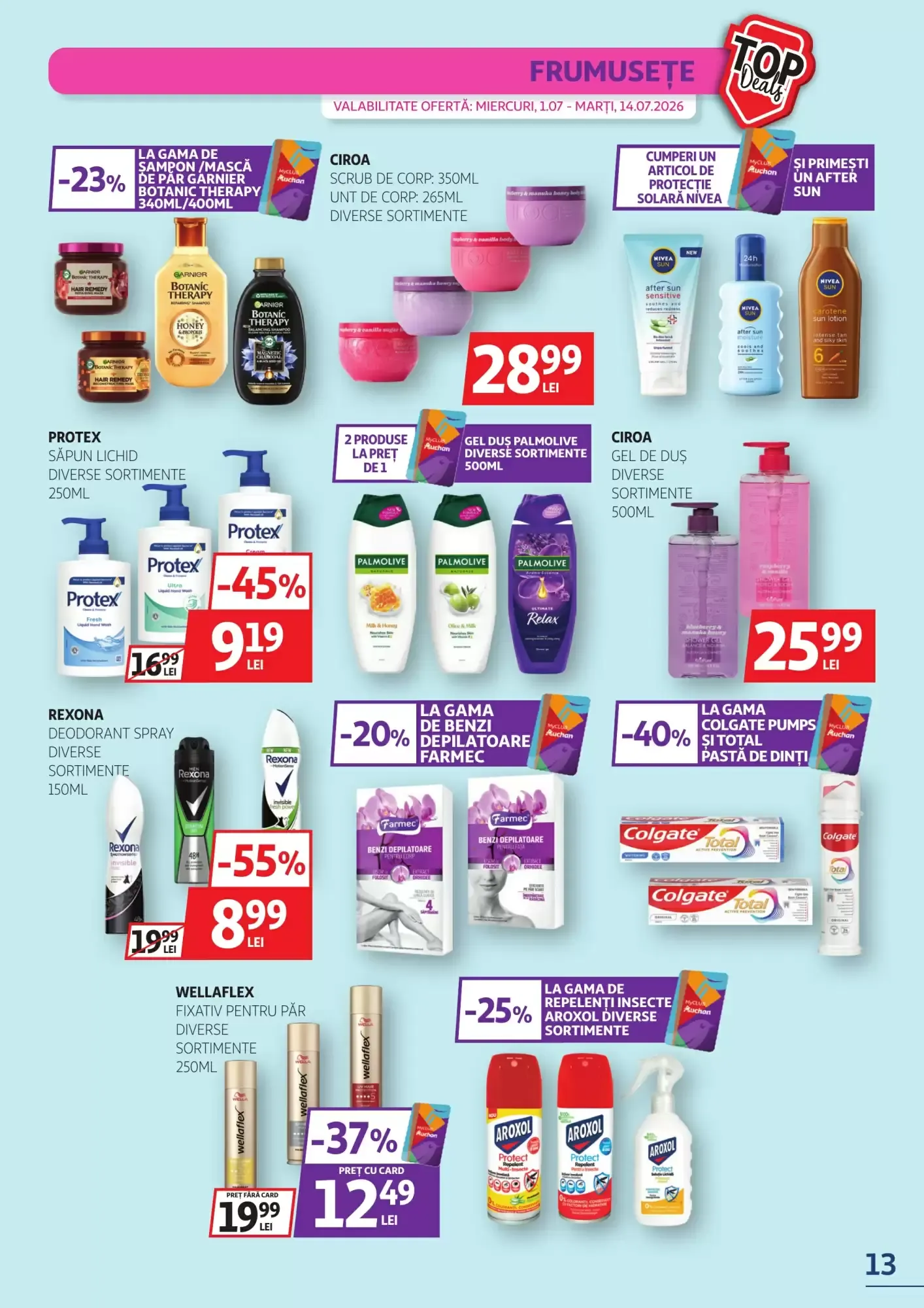 Catalog Catalog Auchan de la 1 iulie până la 14 iulie 2026 - Revista Pagina 13