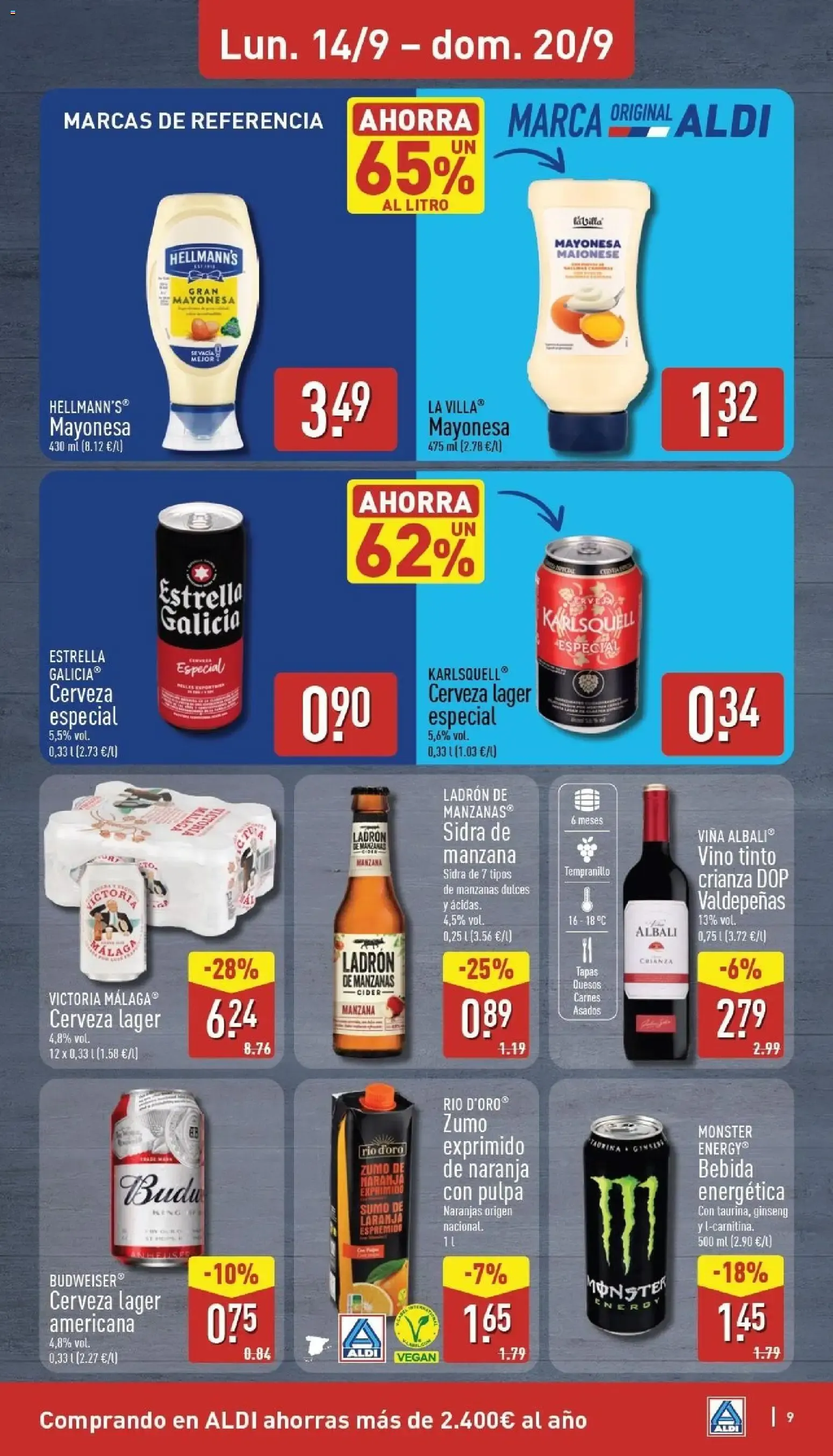 Catálogo de Aldi: Qué poco cuesta comprar bien 14 de septiembre al 20 de septiembre 2026 - Página 9