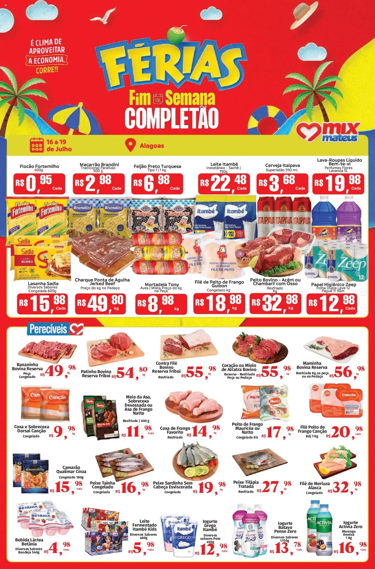 Encarte de Férias e Fim de Semana Completão Mix Mateus 16 de julho até 19 de julho 2026 - Pagina 1