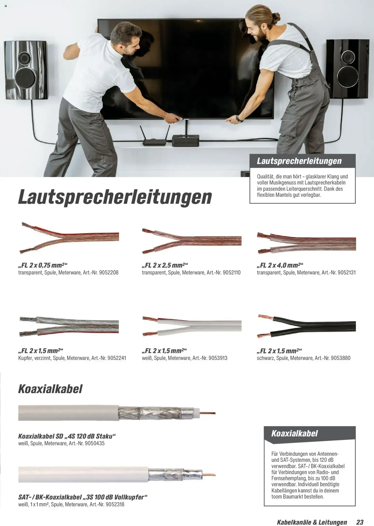 Toom Baumarkt Elektro-Installation 2026 (ab 14.03.2026) zum Blättern von 14. März bis 30. Juni 2026 - Prospekt seite 23