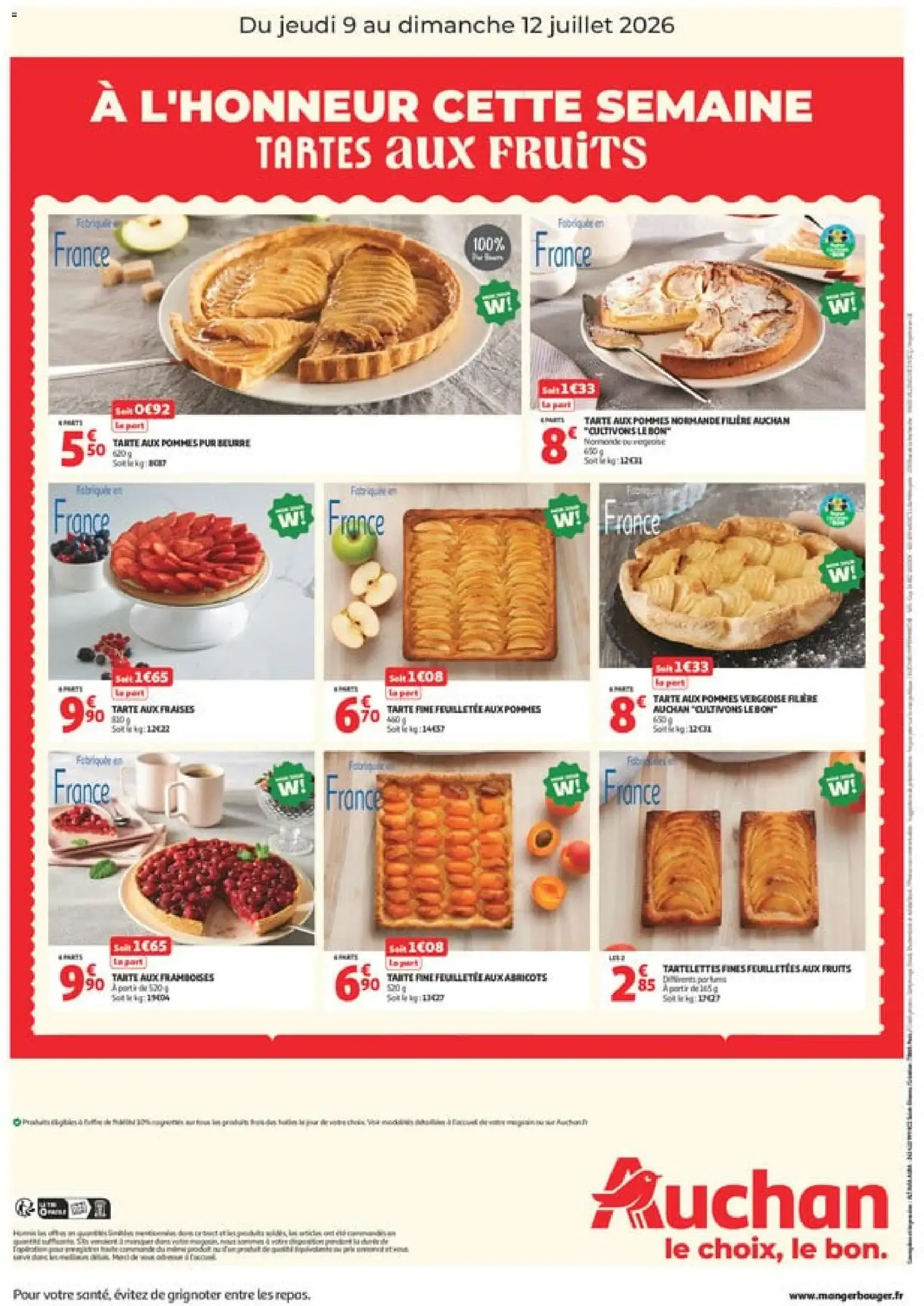Auchan - À L'honneur cette semaine : Tartes aux fruits du 9 juillet au 12 juillet 2026 - Catalogue page 2
