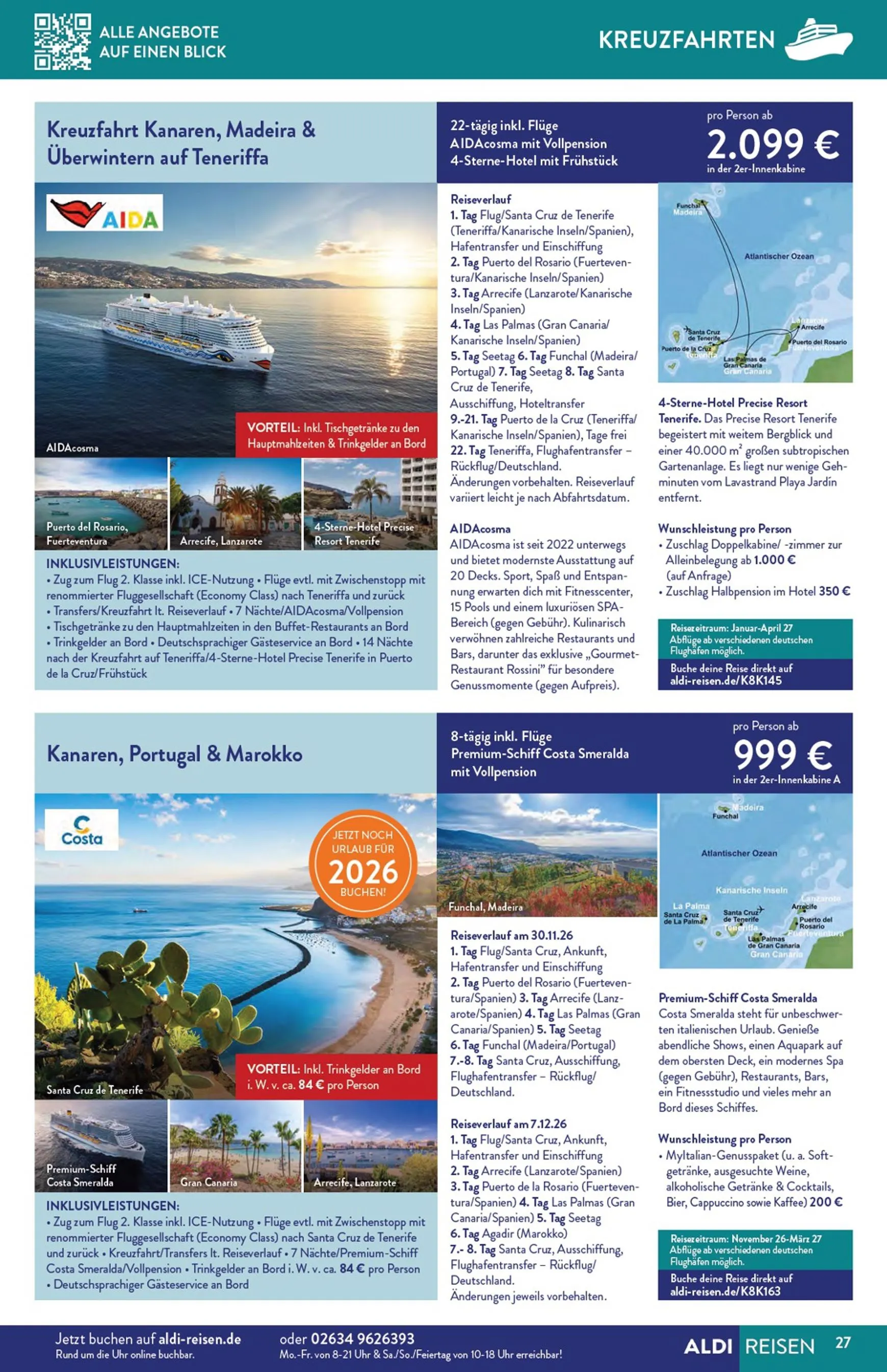 ALDI REISEN - Die Welt Entdecken! (Ausgabe August) von 3. August bis 31. August 2026 - Prospekt seite 27