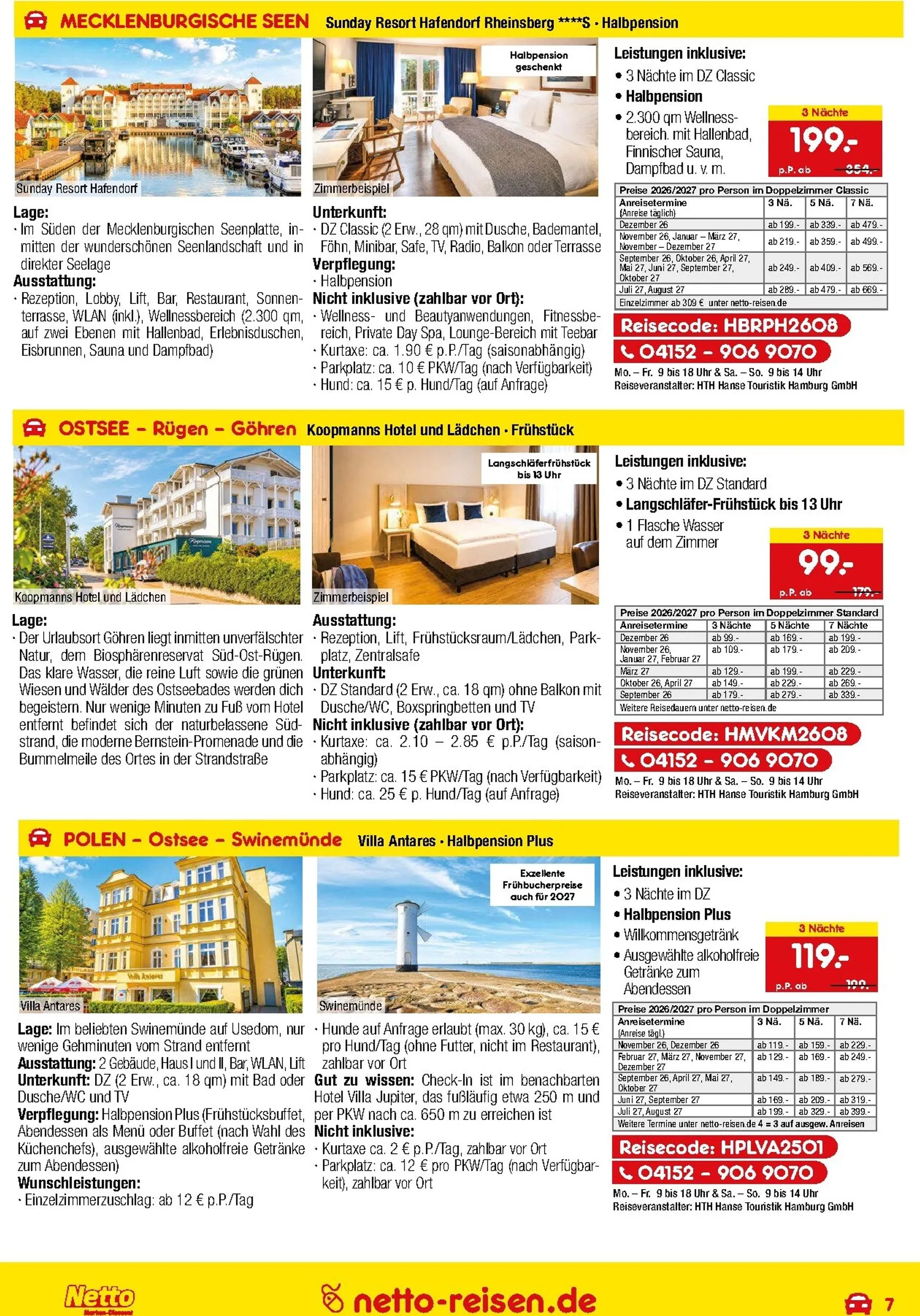 Netto REISEN - Reisemagazin September von 27. August bis 30. September 2026 - Prospekt seite 7