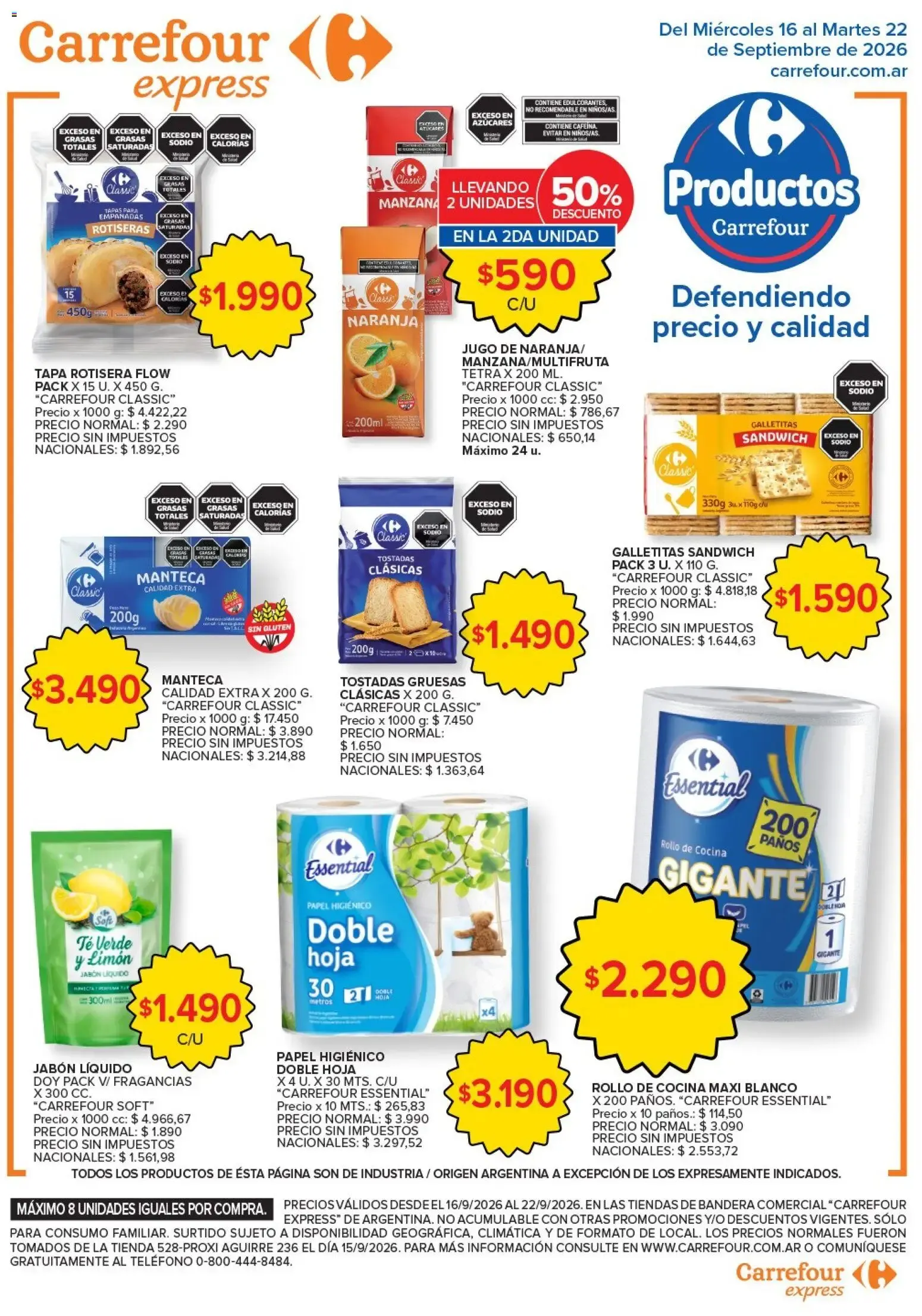 Ofertas de Carrefour - Carrefour Express Ofertas || del 16/09/2026 - 22/09/2026 || Promociones 16 de septiembre al 22 de septiembre 2026 - Página 4 del catálogo