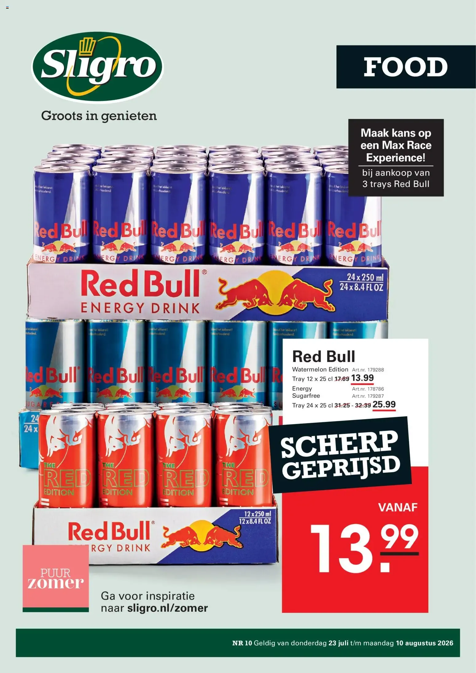 Sligro Food - Red Bull Acties van 23 juli tot 10 augustus 2026 - Folder pagina 1