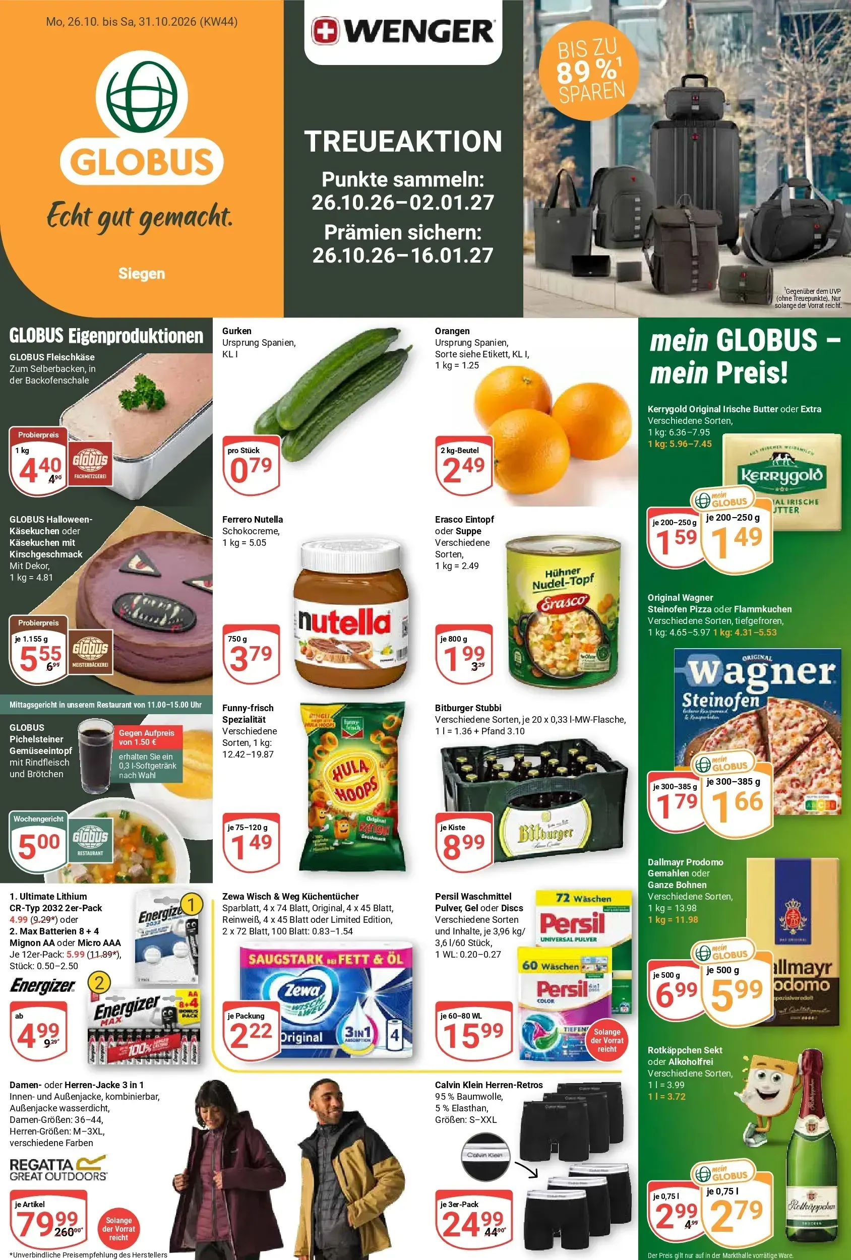Globus - Siegen Prospekt – von Montag 26.10.2026 bis Samstag 31.10.2026 von 26. Oktober bis 31. Oktober 2026 - Prospekt seite 3