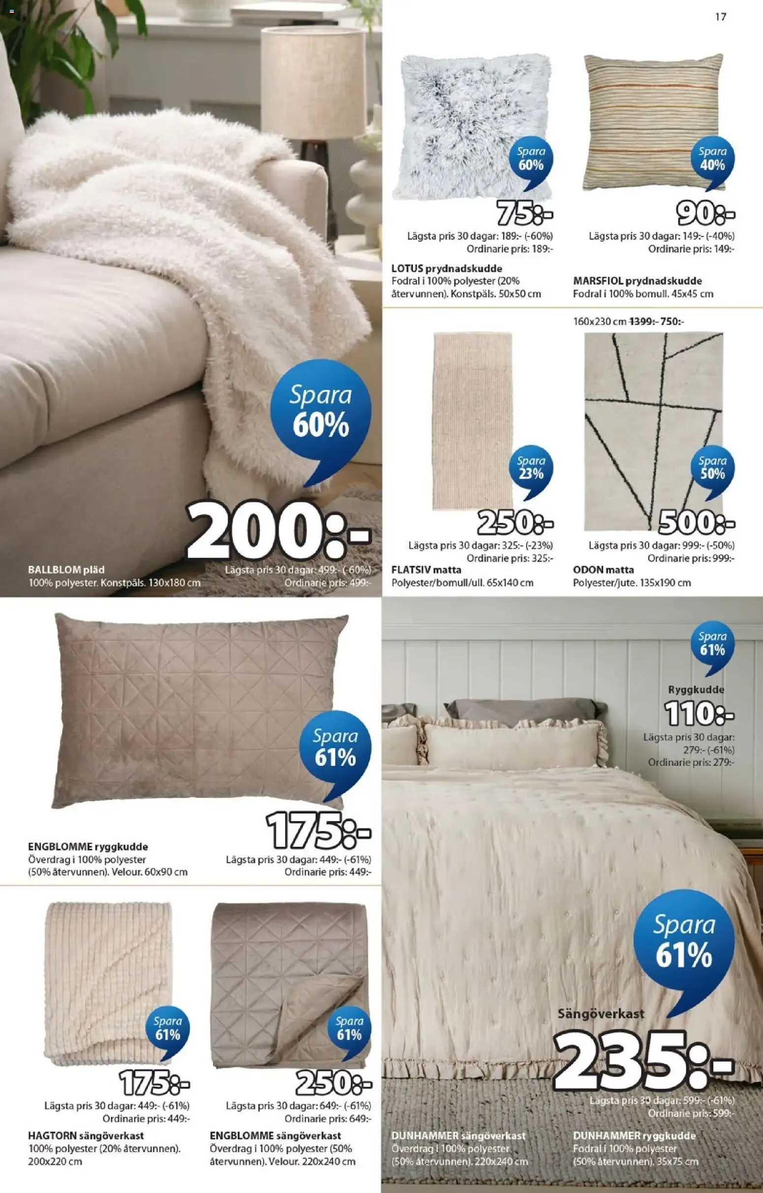 JYSK erbjudanden från 01/06/2026 - 28/06/2026 > Reklamblad nuvarande rabatter från 1 juni till 28 juni 2026 - Reklamblad sidor 17