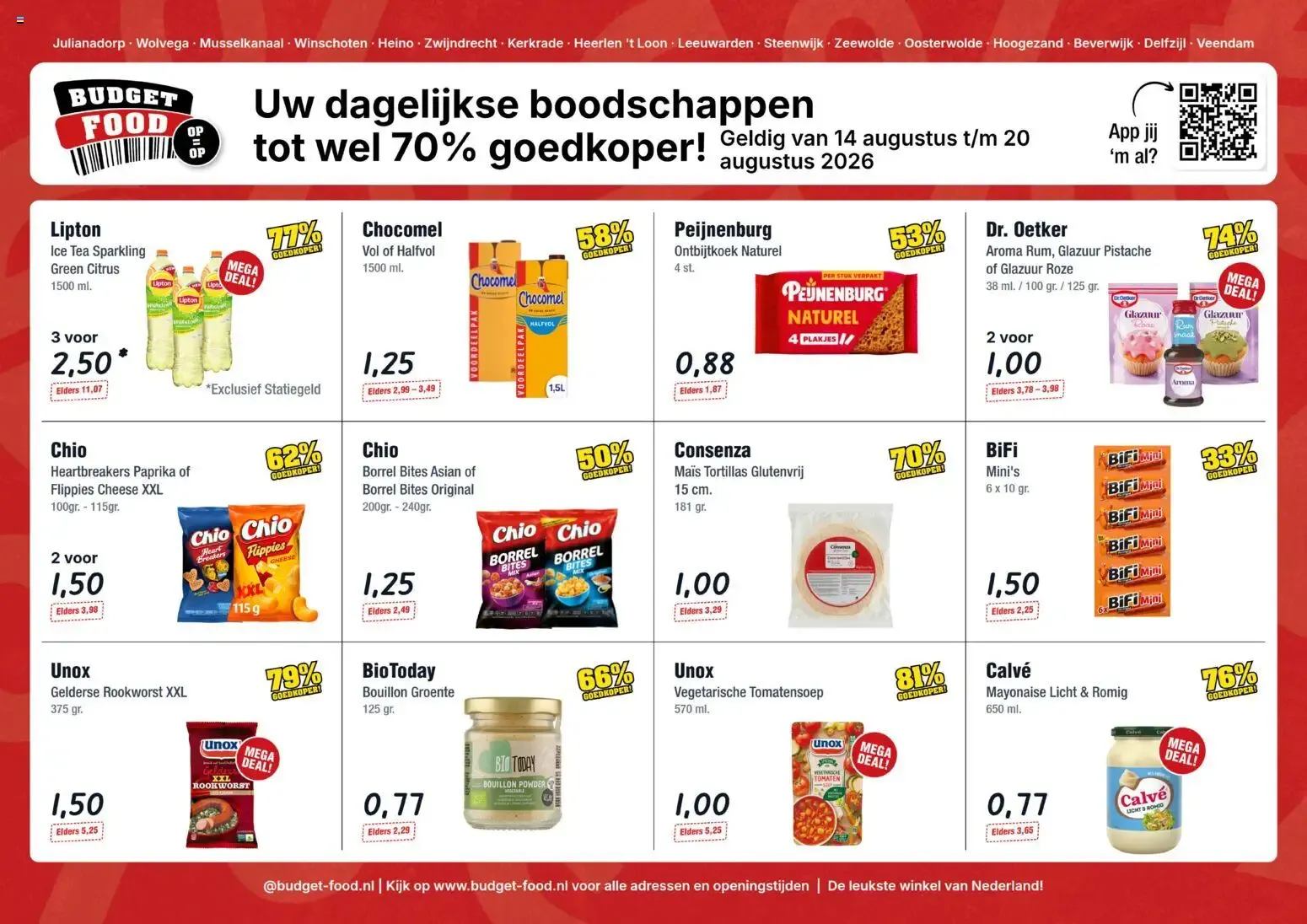 Uw dagelijkse boodschappen tot wel 70% goedkoper! van 14 augustus tot 20 augustus 2026 - Folder pagina 1