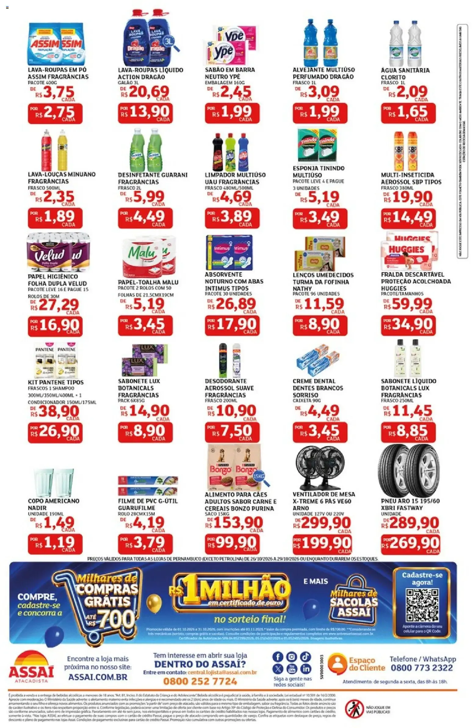 Encarte de Assaí Atacadista: Compras Grátis e 1 Milhão 26 de outubro até 29 de outubro 2026 - Pagina 4