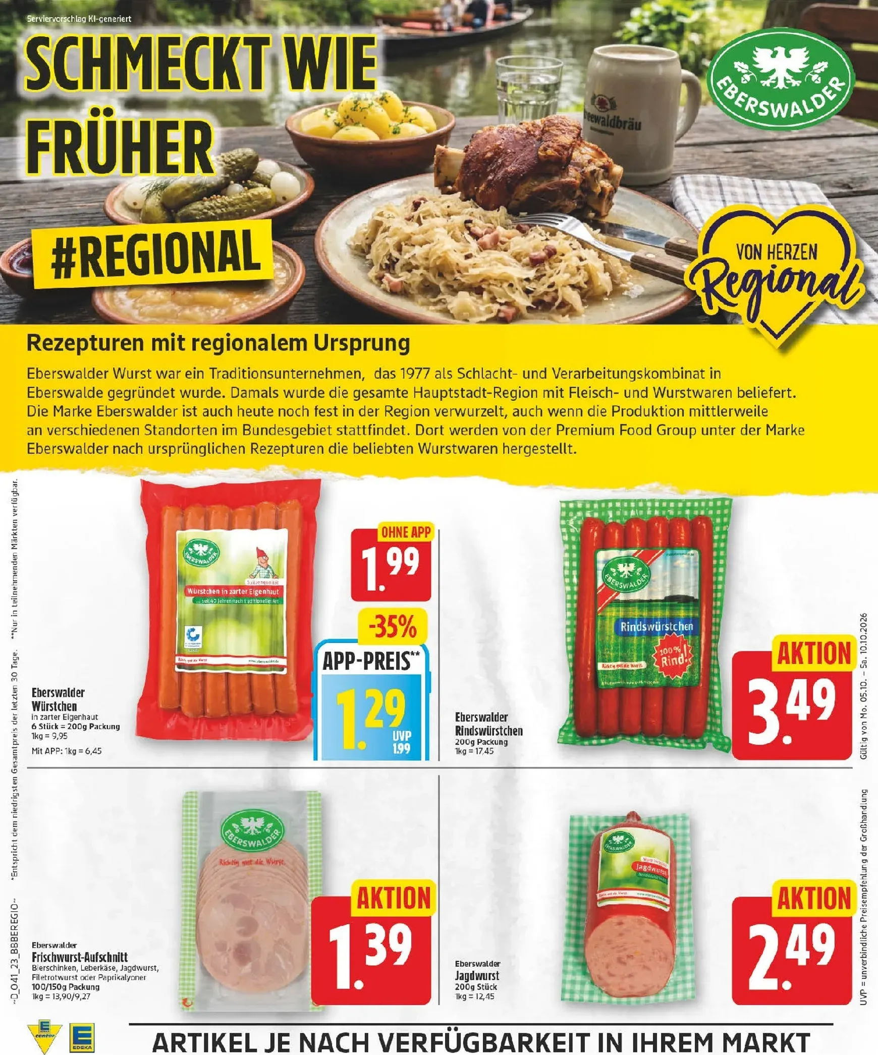 Edeka Prospekt nächste Woche – von Montag 05.10.2026 bis Samstag 10.10.2026 von 5. Oktober bis 10. Oktober 2026 - Prospekt seite 23