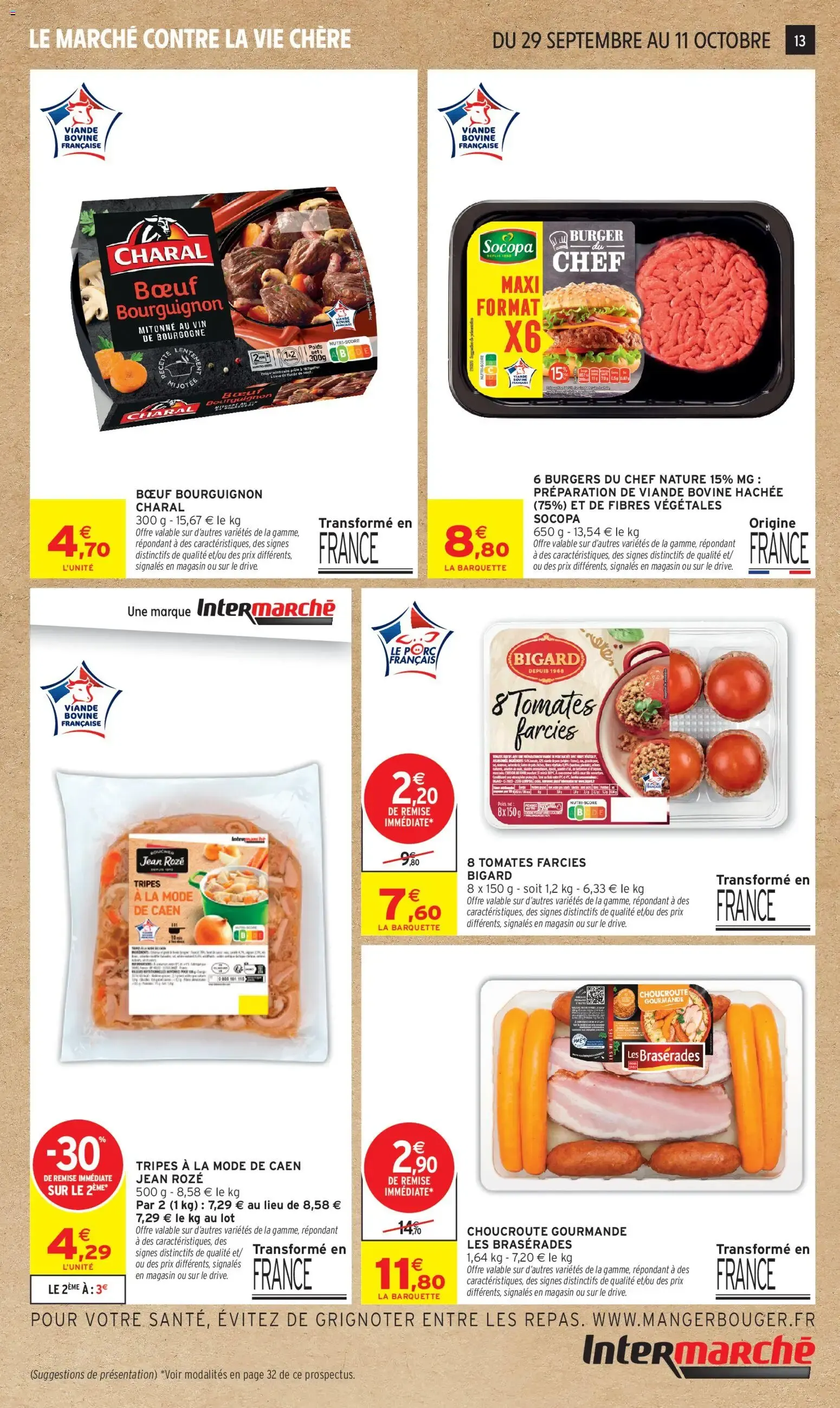 Intermarché - Anniversaire: 100% remboursés en bons d'achat du 29 septembre au 11 octobre 2026 - Catalogue page 13