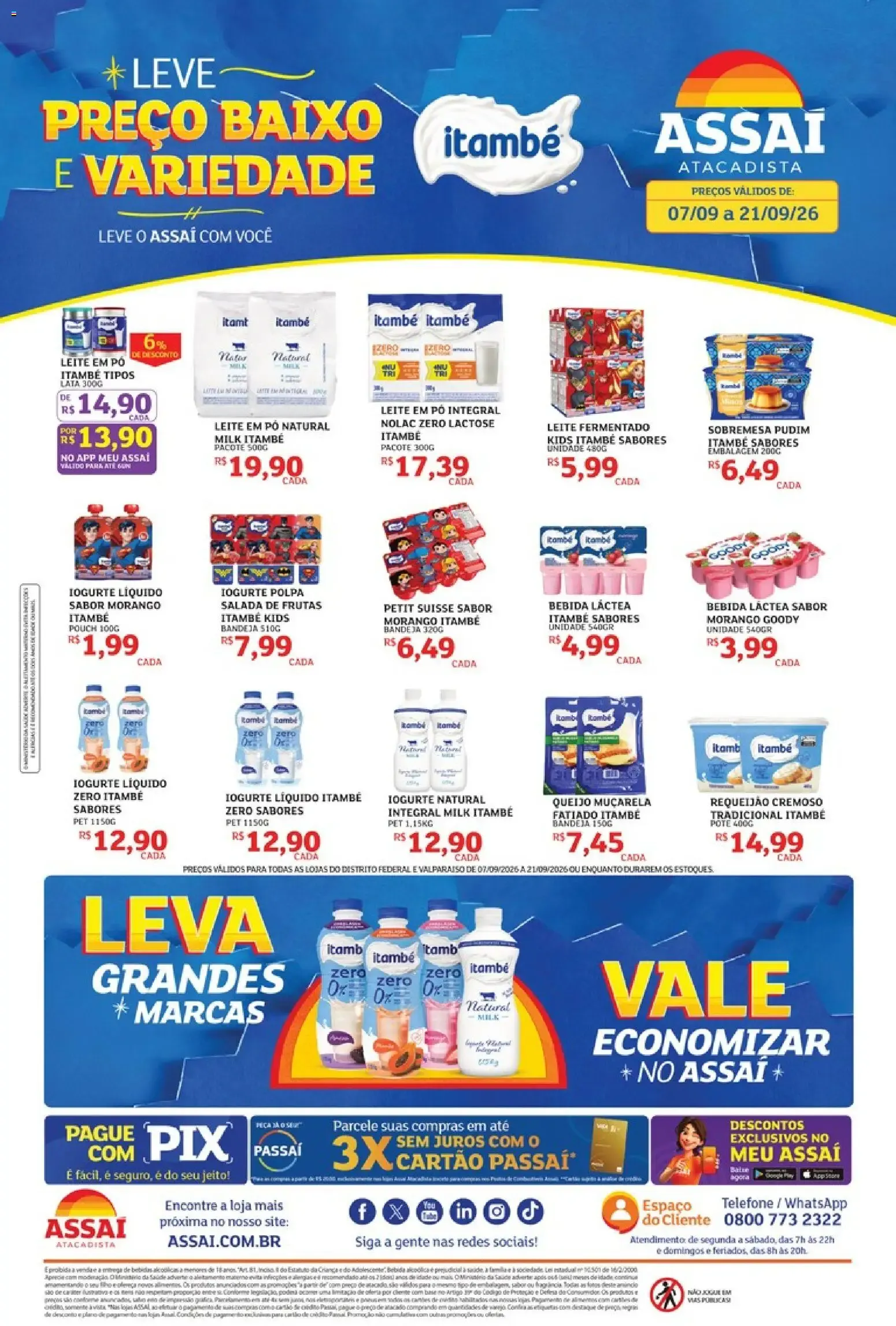 Encarte de Assaí Atacadista: Leve Preço Baixo e Variedade 7 de setembro até 21 de setembro 2026 - Pagina 1
