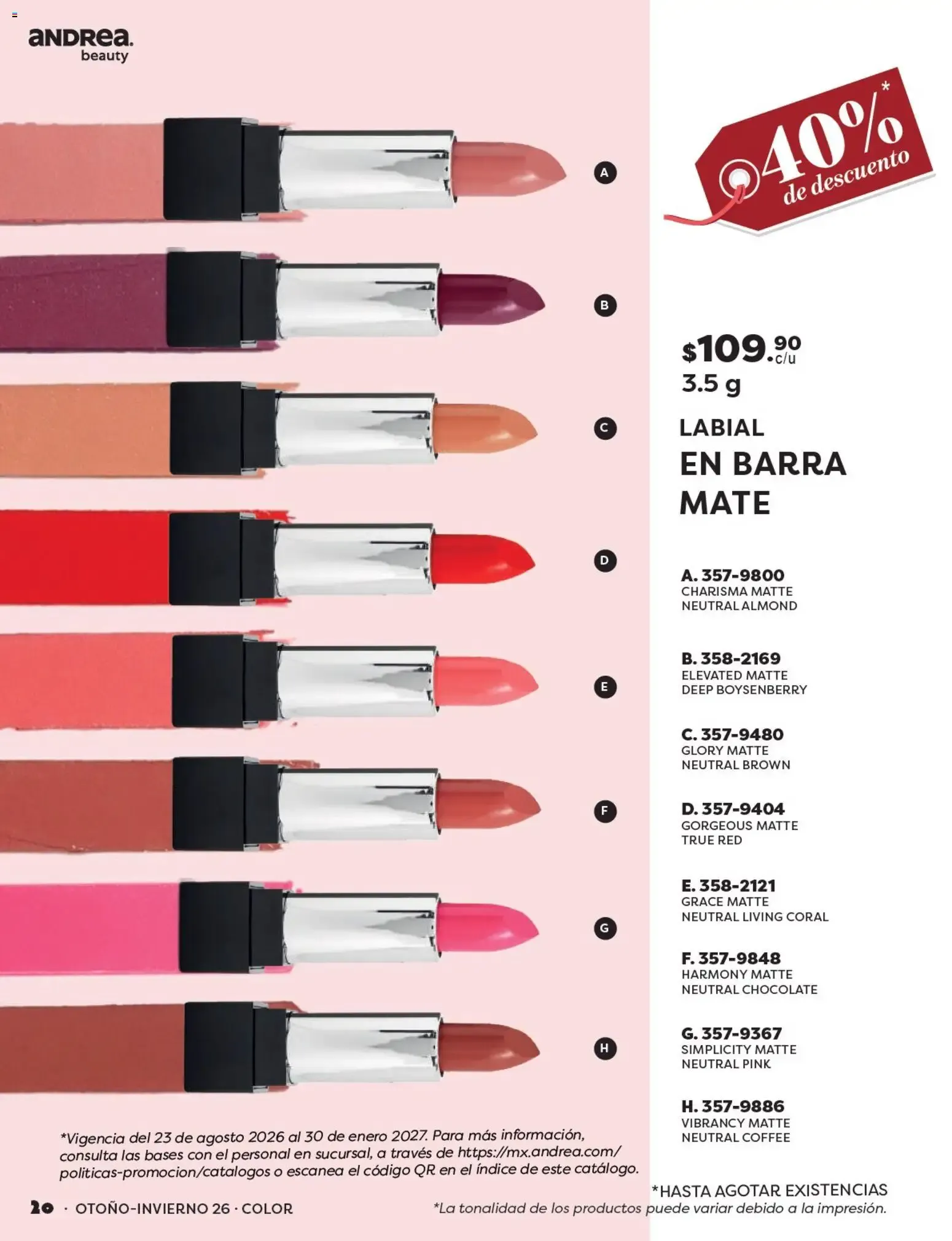 Catálogo de Andrea catálogo Beauty 2026 - Catálogos en línea de 23/08 - 30/01 23 de agosto al 30 de enero 2027 - Pagina 20