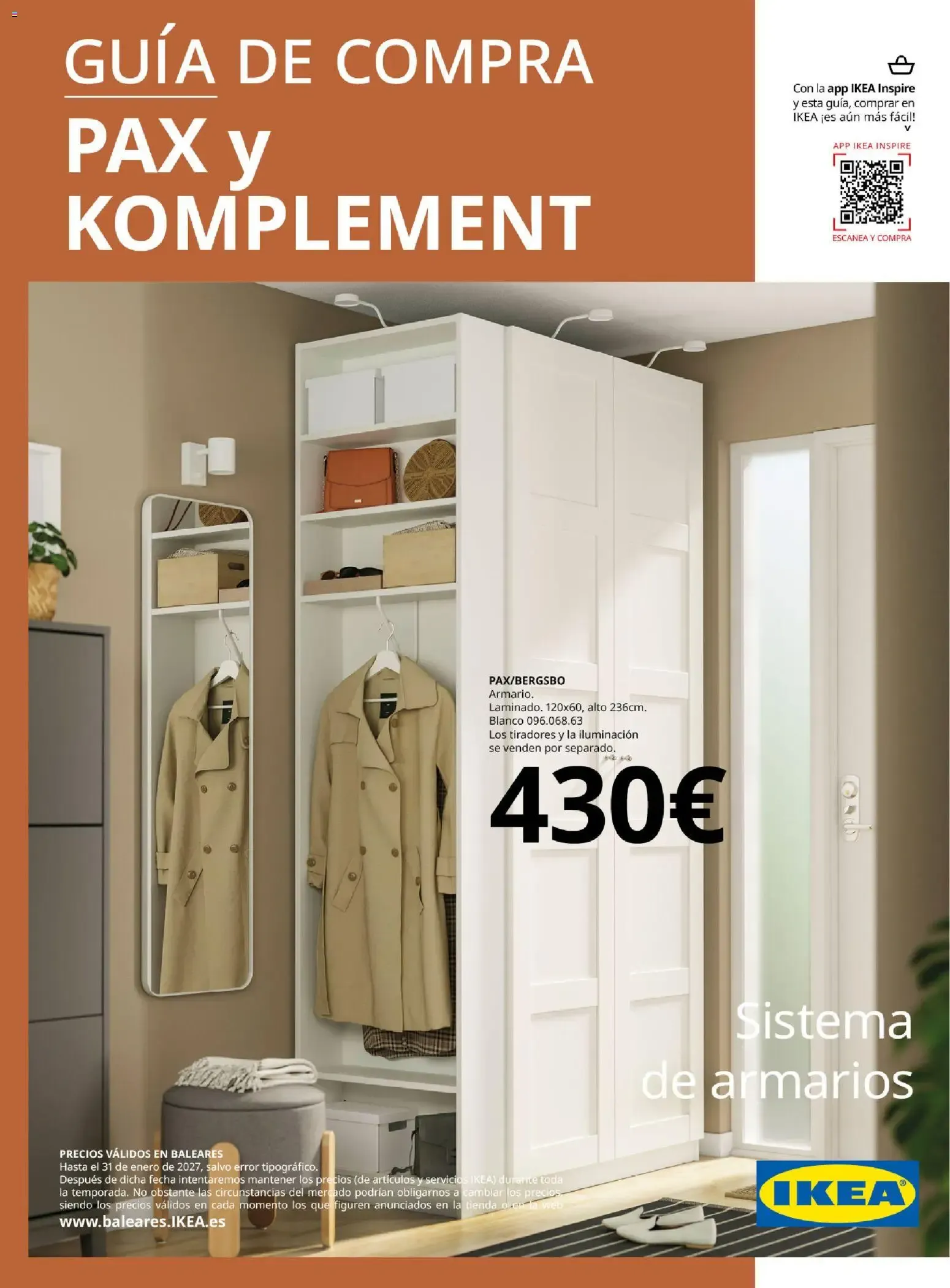 Catálogo de Guía de compra PAX y KOMPLEMENT - Sistema de armarios IKEA 1 de septiembre al 31 de enero 2027 - Página 1
