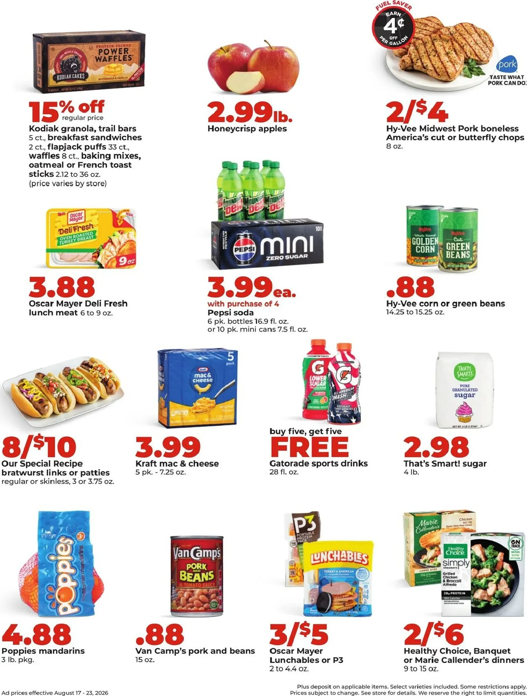 Weekly ad Current Hy Vee leaflet valid from Monday 08/17/2026 to Sunday 08/23/2026 from August 17 to August 23 2026 - Page 2