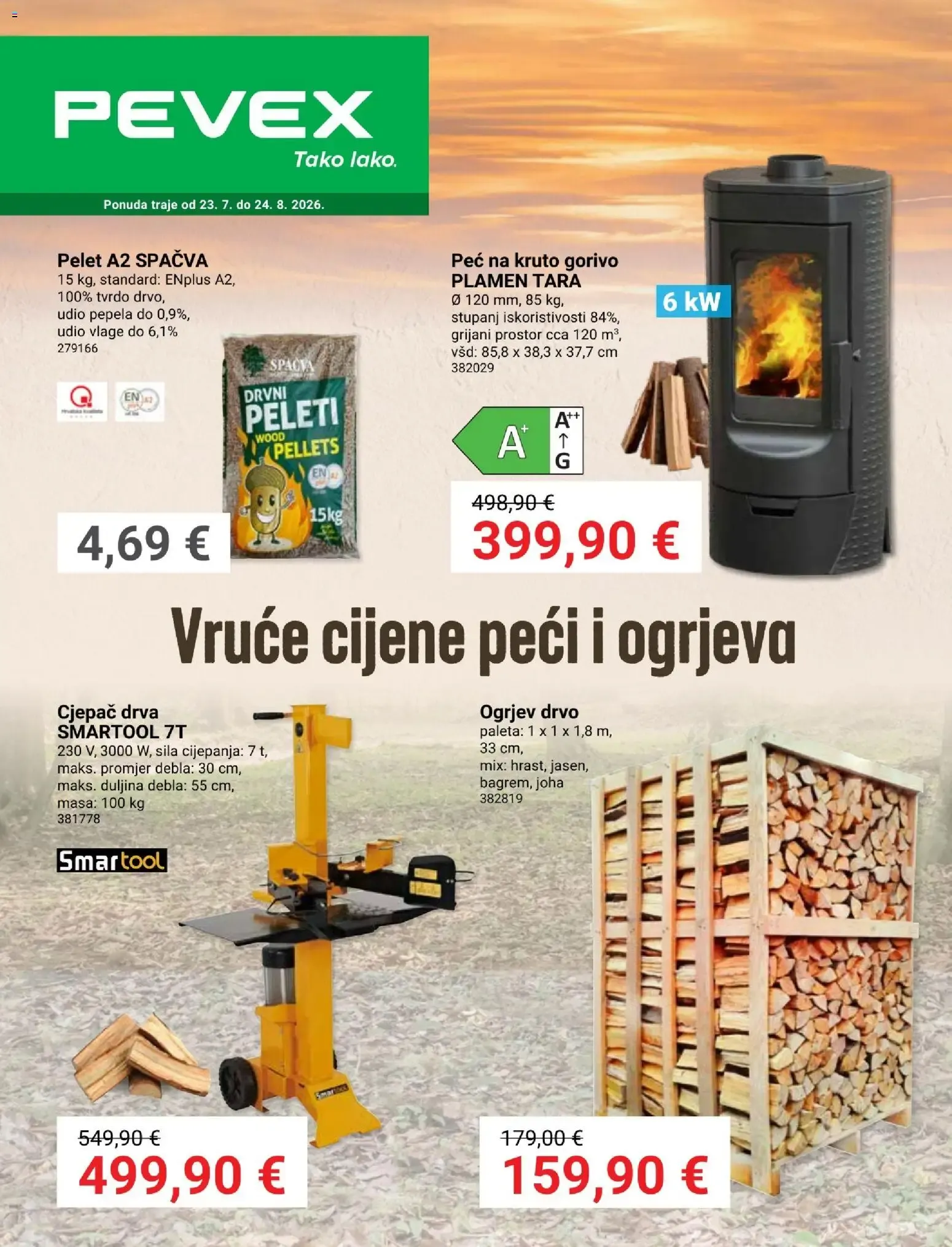 Katalog Vruće cijene peći i ogrjeva od 23. srpnja do 24. kolovoza 2026. - Pregled Stranica 1