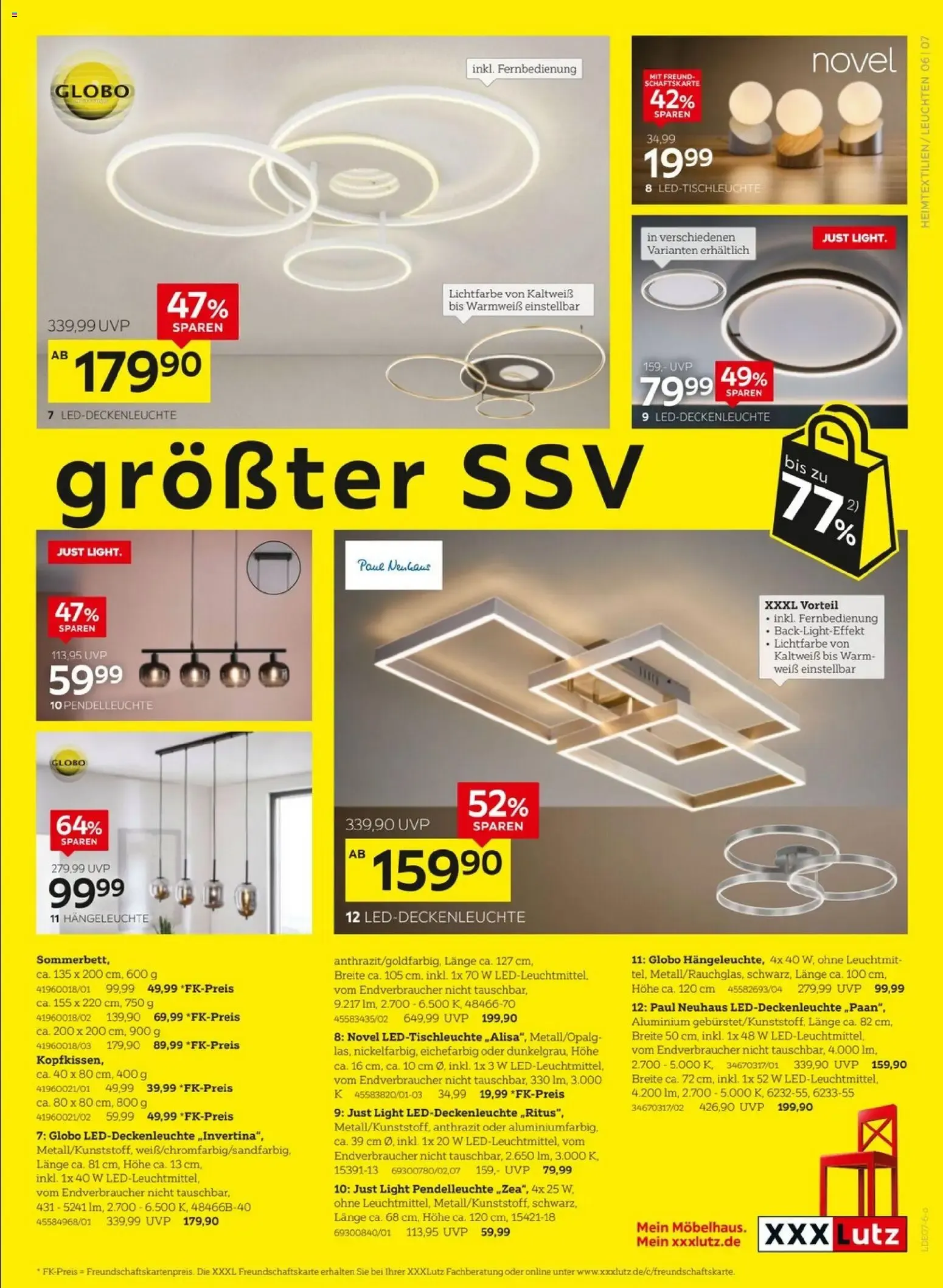 XXXLutz Deutschlands größter SSV 20% GESCHENKT von 20. Juni bis 4. Juli 2026 - Prospekt seite 7