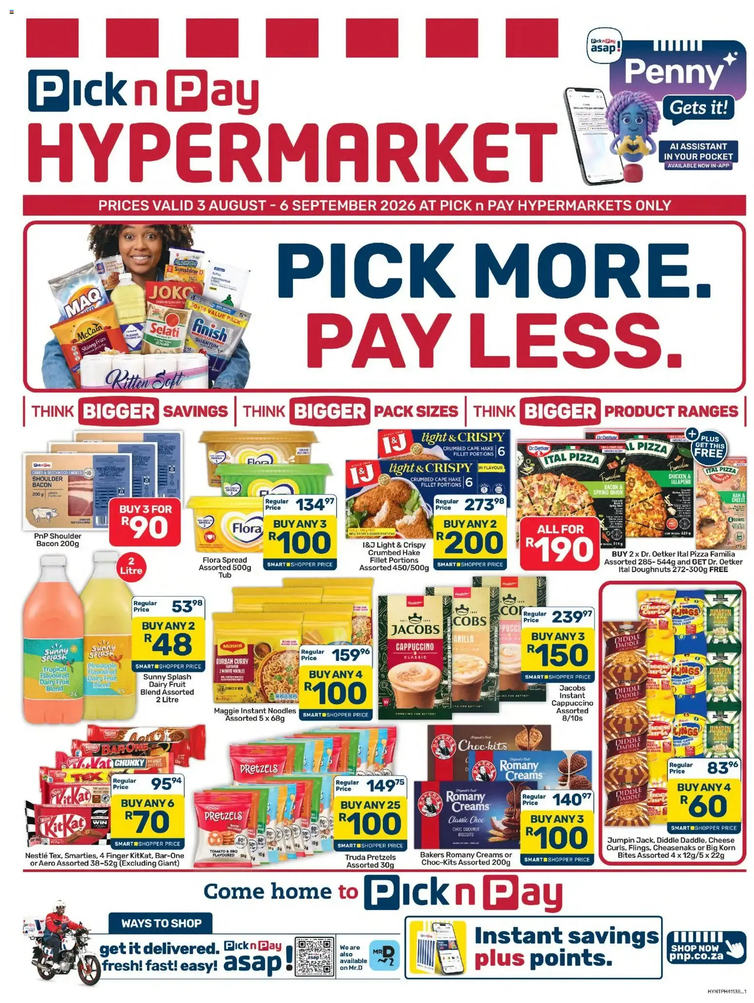 Pick n Pay - Hypermarket Pick More Pay Less Specials (03/08/2026 - 06/09/2026) Online from 3 August to 6 September 2026 - Catalogue Page 1