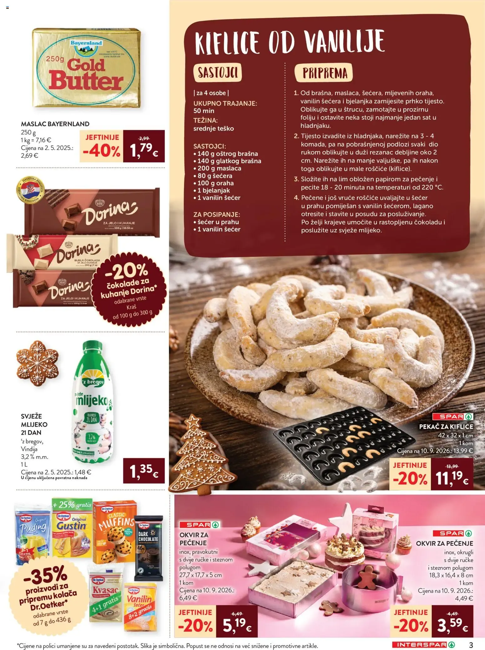 Katalog Interspar Vrijeme Je Za Kolače novi od 07.10.2026 na listanje > letak digitalni od 7. listopada do 15. prosinca 2026. - Pregled Stranica 3