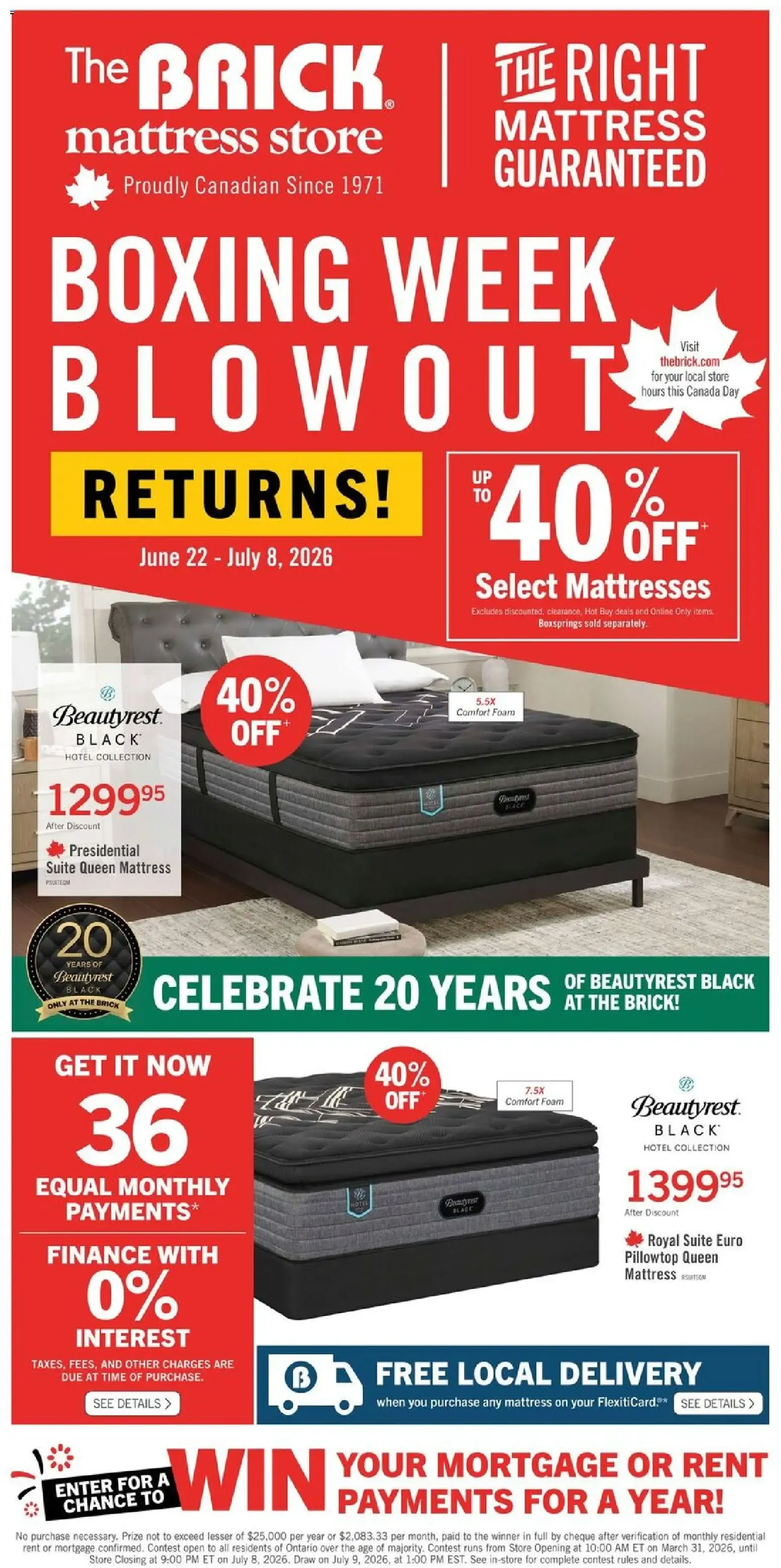 The Brick - Brick Mattress Store from Jun 22, 2026 > weekly specials & deals from June 22 to July 8 2026 - flyer page 2