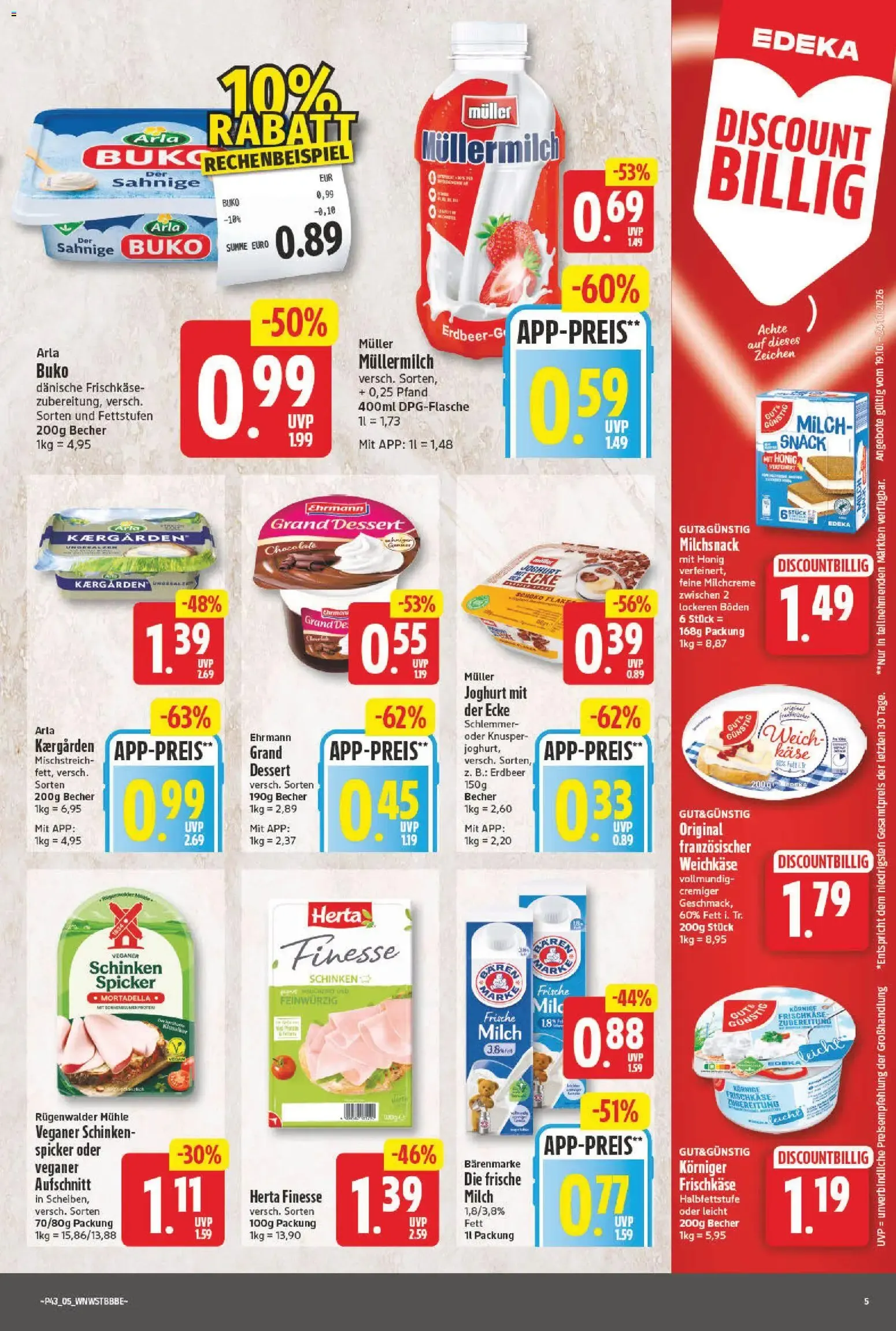 Nah & Gut & NP EDEKA: Prospekt con ofertas destacadas von 19. Oktober bis 24. Oktober 2026 - Prospekt seite 5
