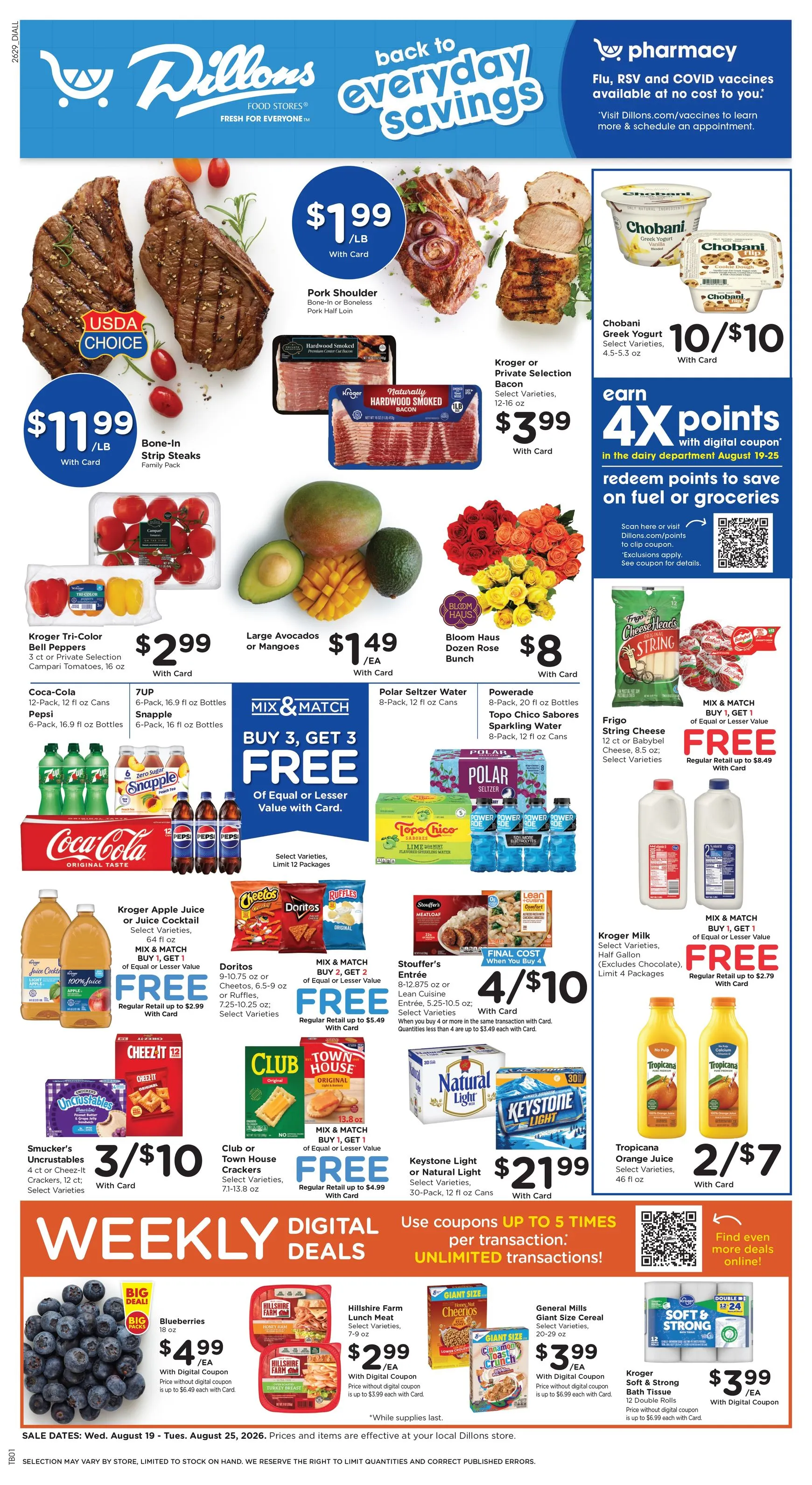 Weekly ad Current Dillons leaflet valid from Wednesday 08/19/2026 to Tuesday 08/25/2026 from August 19 to August 25 2026 - Page 1