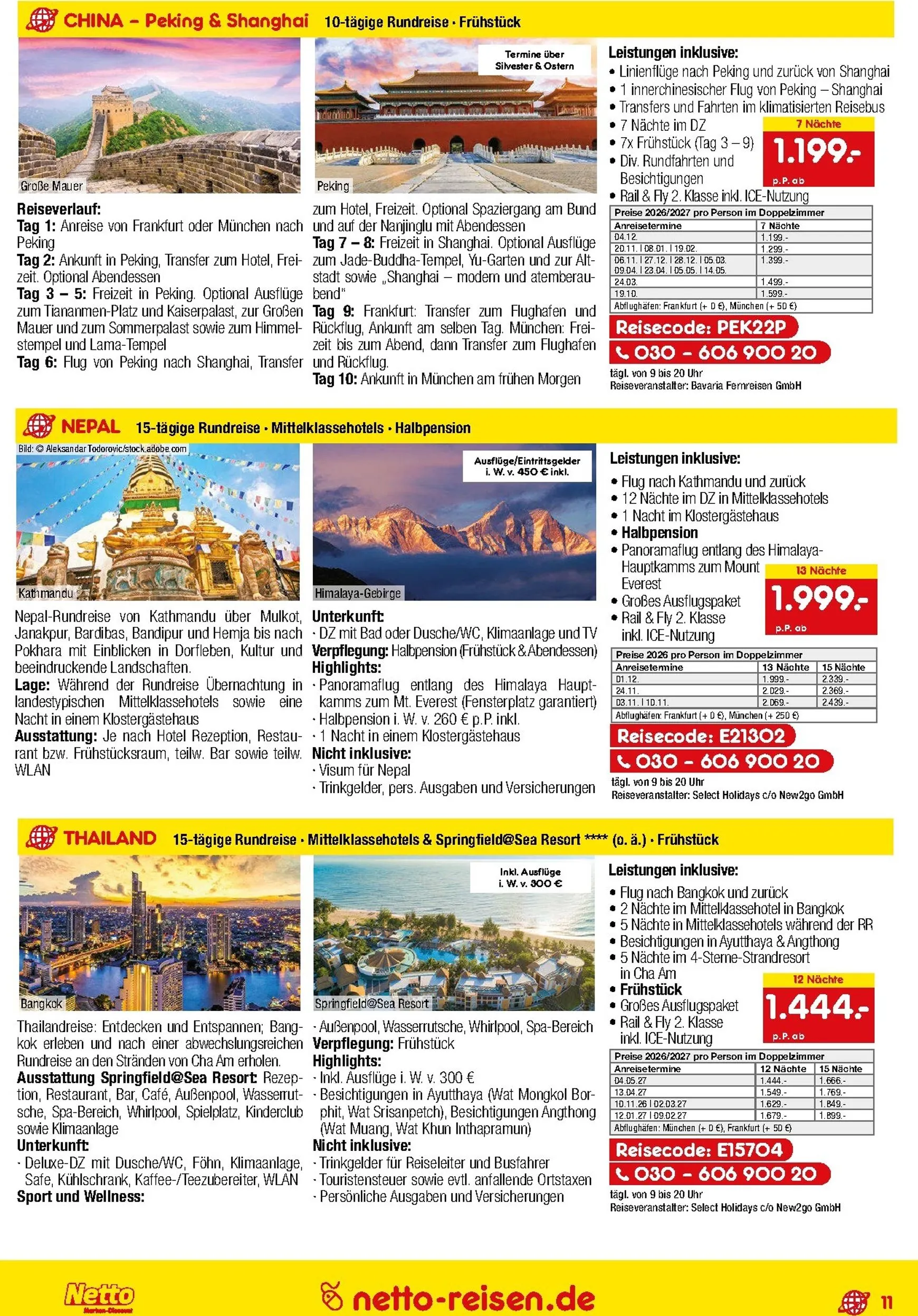 Netto REISEN - Reisemagazin September von 27. August bis 30. September 2026 - Prospekt seite 11