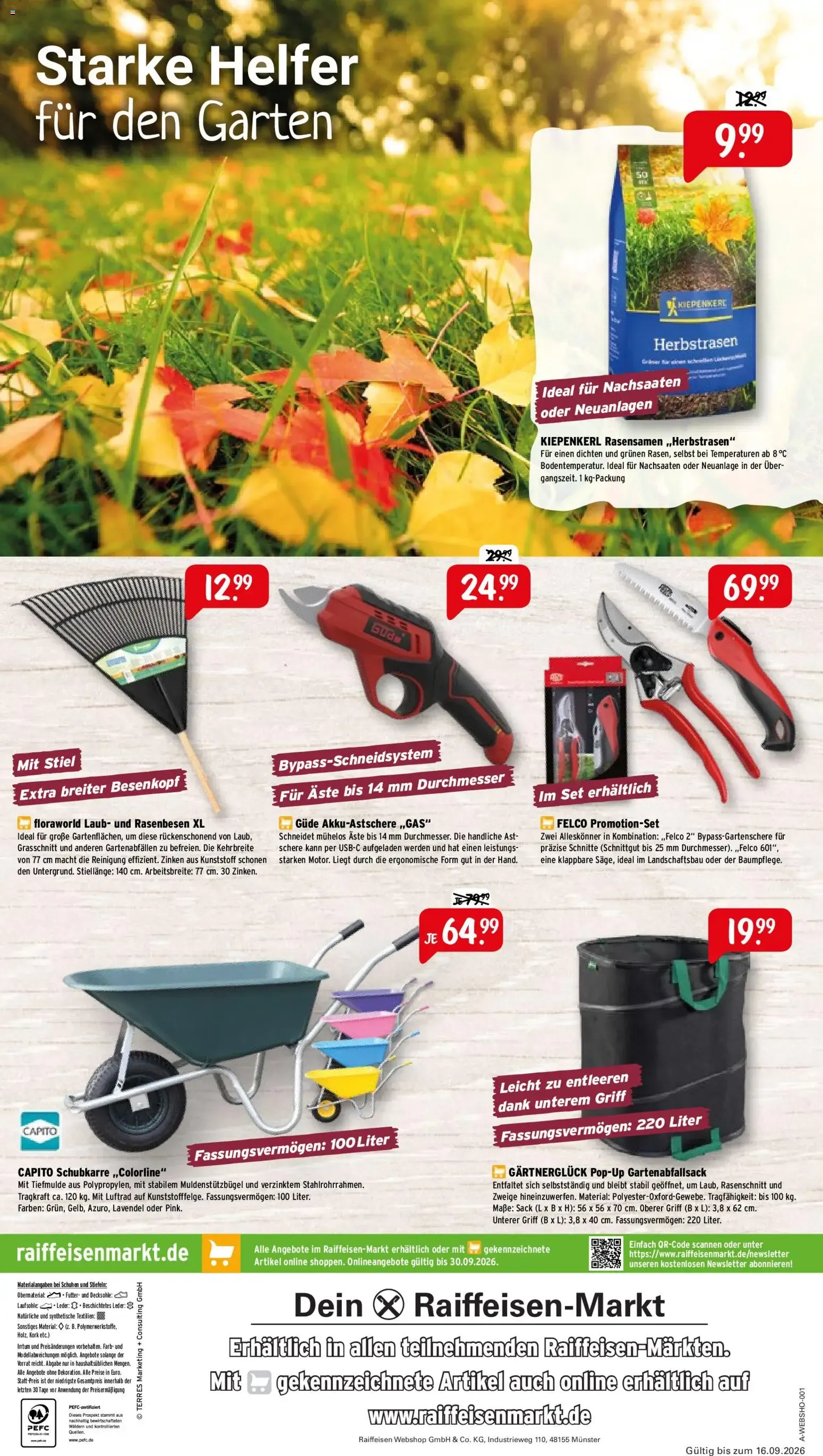 Raiffeisen-Markt: Herbstzauber im Garten von 1. September bis 30. September 2026 - Prospekt seite 7