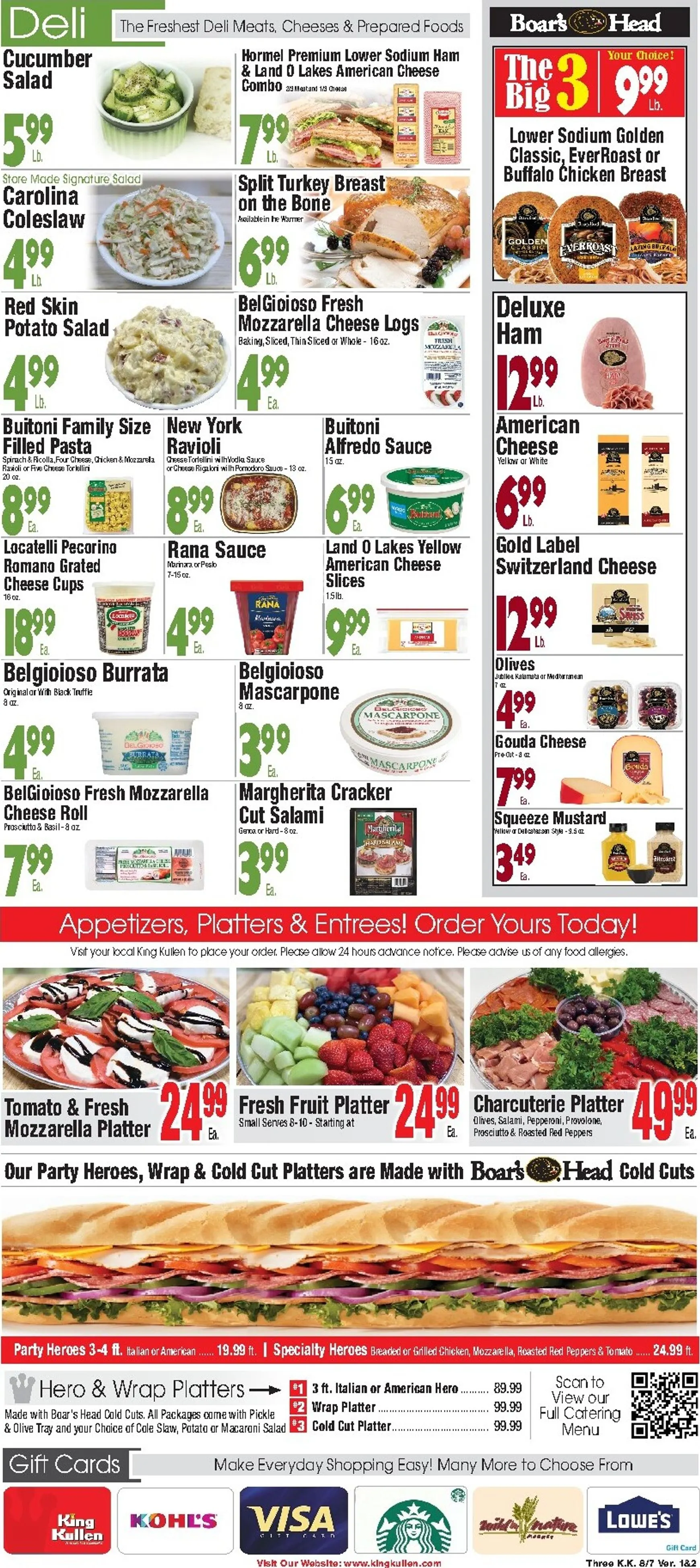 Weekly promotion Current King Kullen leaflet valid from Friday 08/07/2026 to Thursday 08/13/2026 spanning from August 7 to August 13 2026 - Page 3 for Catalogue 365