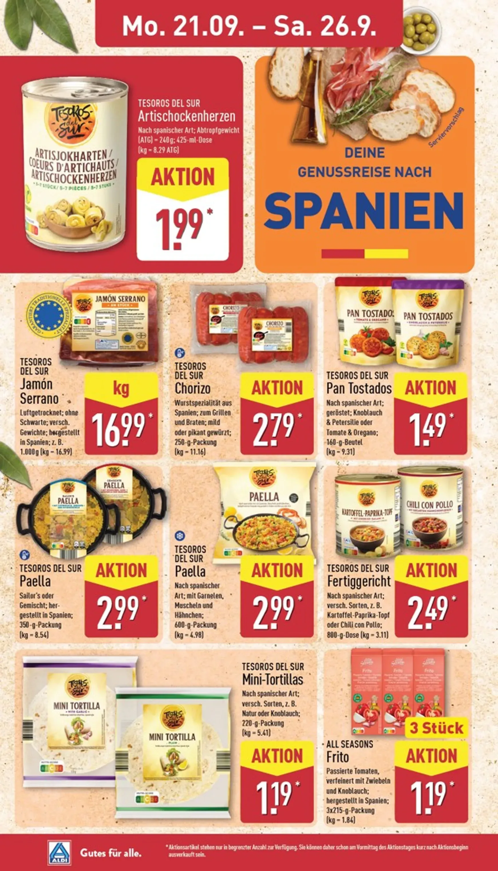 Gutes für alle. Zum ALDI Preis. von 21. September bis 26. September 2026 - Prospekt seite 10