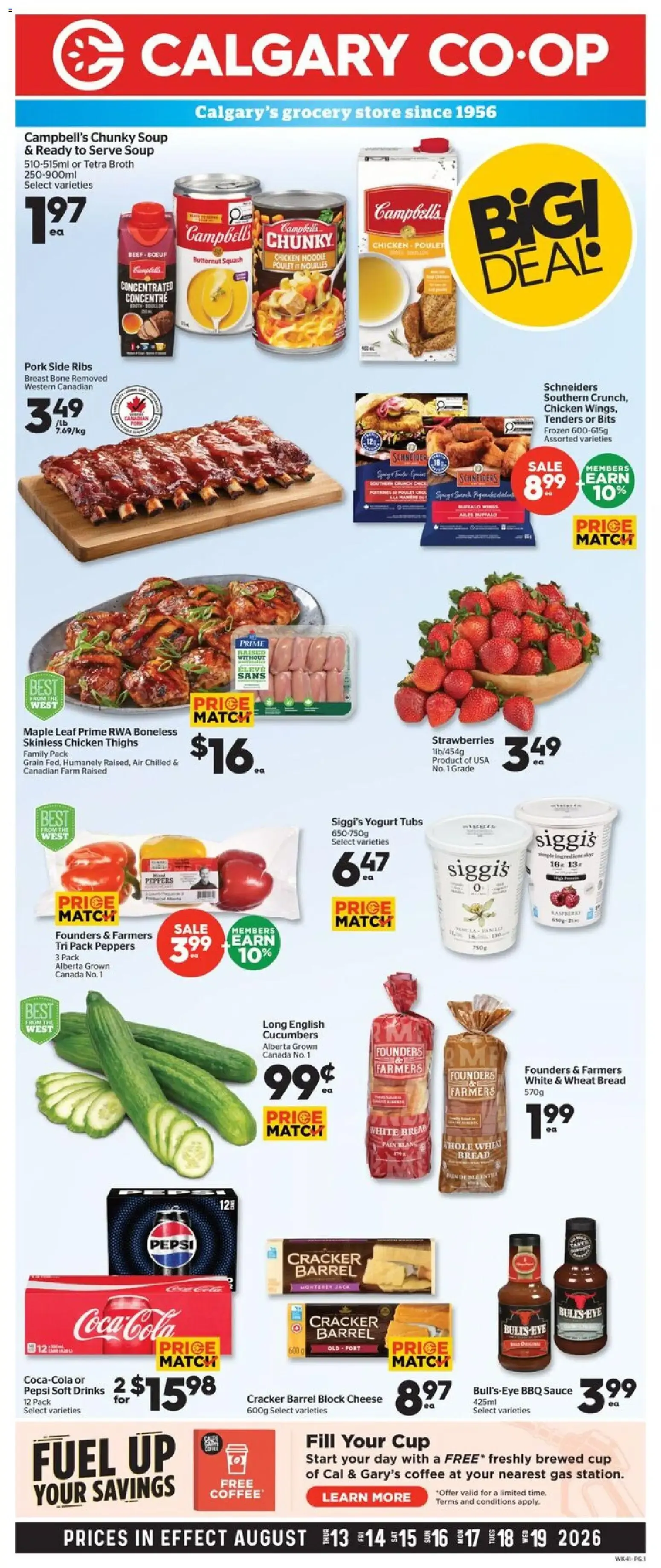 Calgary Co-op weekly flyer / circulaire from Aug 13, 2026 > weekly specials & deals from August 13 to August 19 2026 - flyer page 1