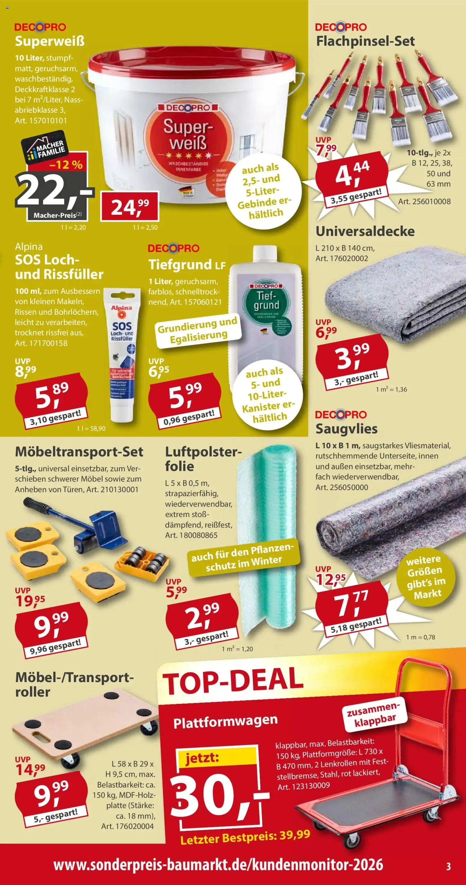 Sonderpreis Baumarkt Prospekt (ab 31.10.2026) zum Blättern von 31. Oktober bis 6. November 2026 - Prospekt seite 3
