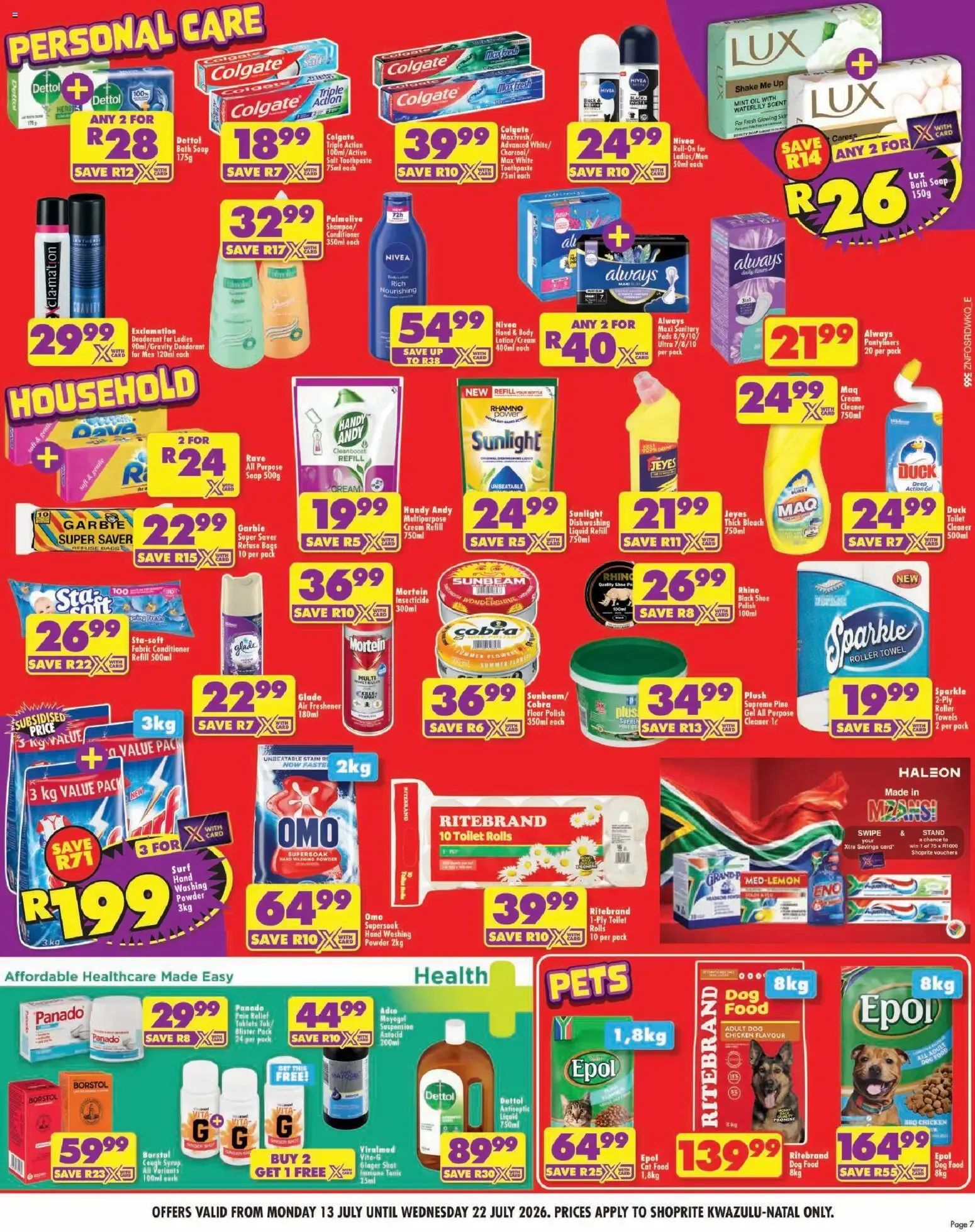 Shoprite Specials (13/07/2026 - 22/07/2026) → Online Catalogue from 13 July to 22 July 2026 - Catalogue Page 7
