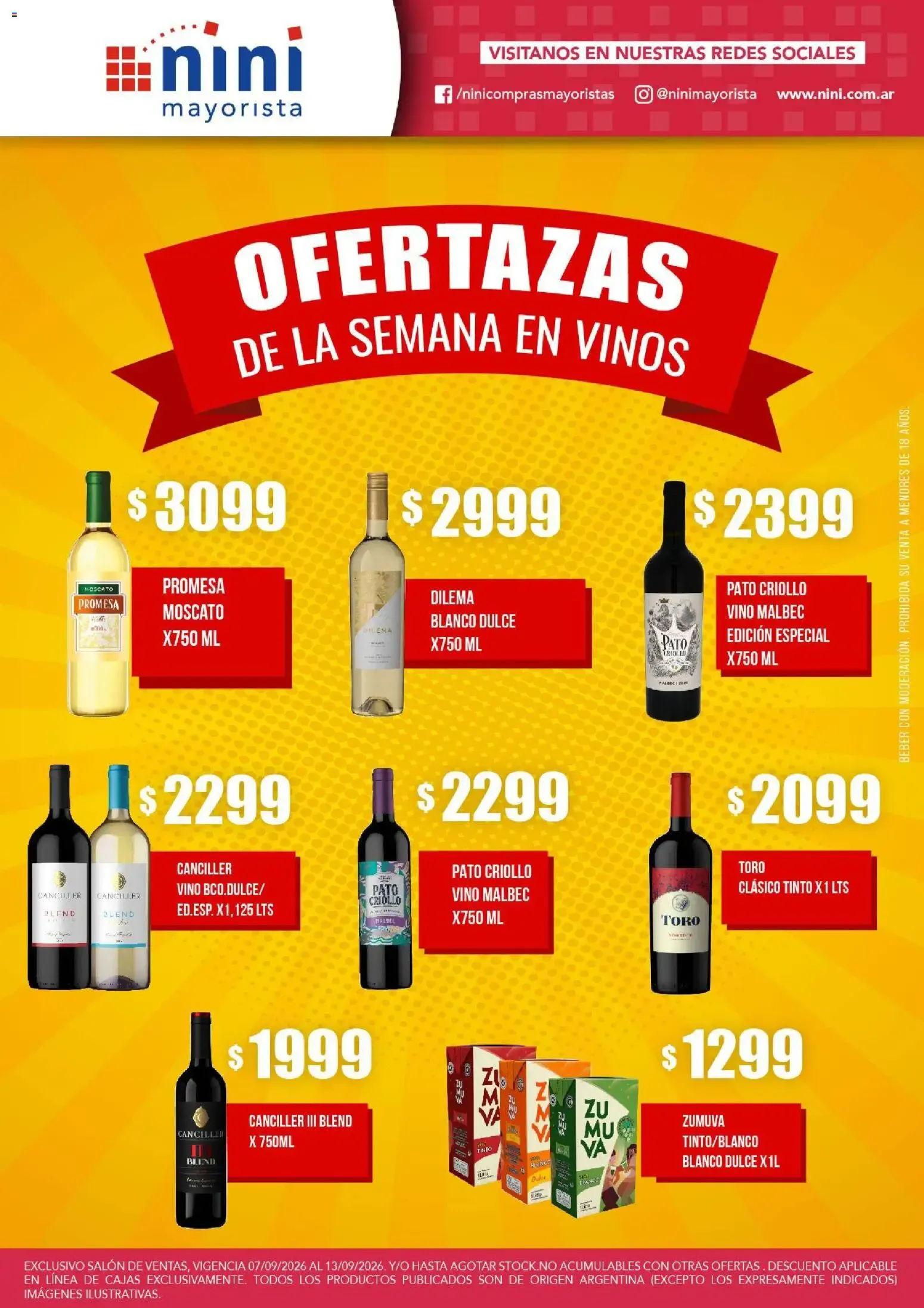 Ofertas de NINI Mayorista catálogo del 07/09/2026 - 13/09/2026 7 de septiembre al 13 de septiembre 2026 - Página 23 del catálogo