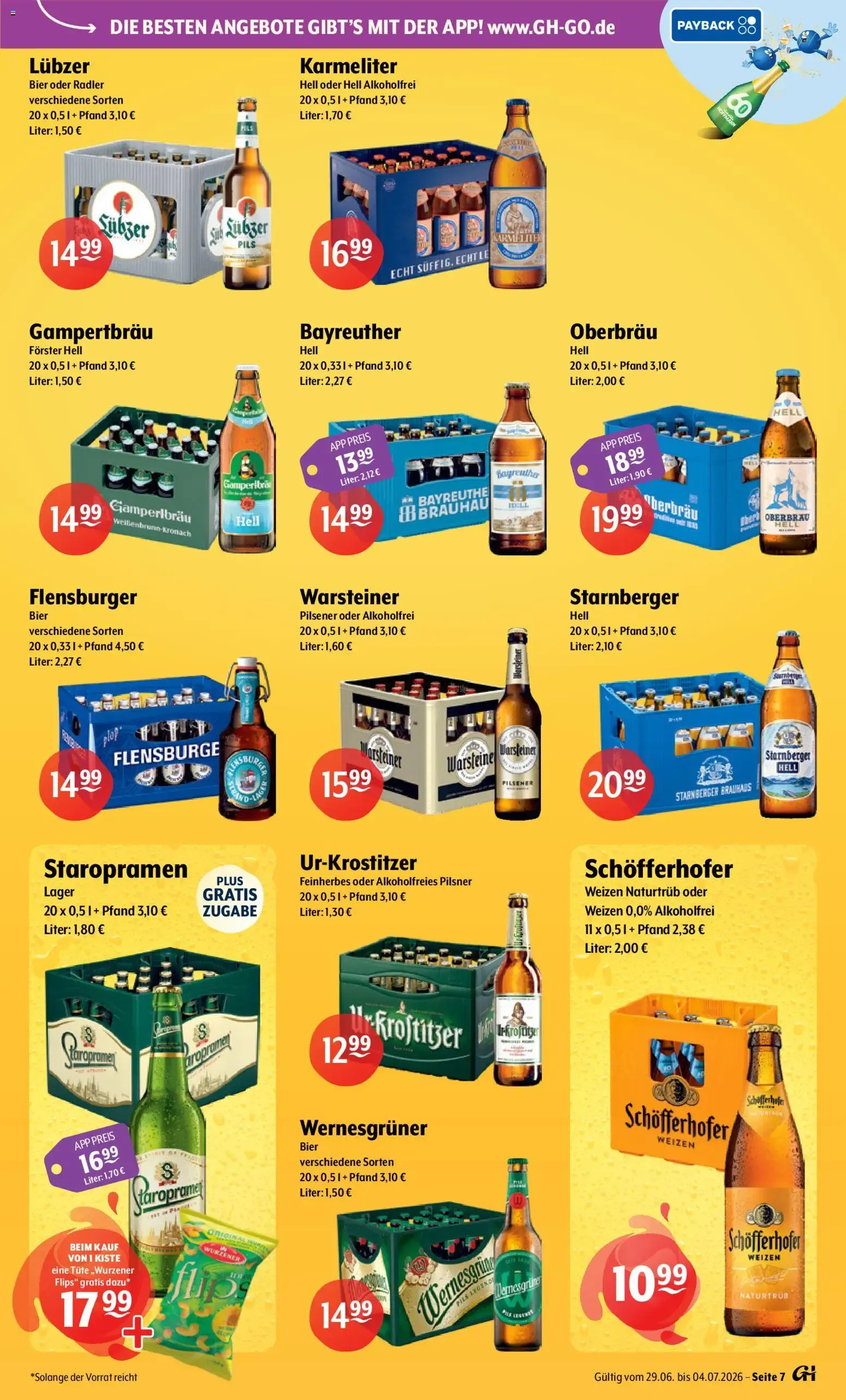 Getränke Hoffmann Prospekt (ab 29.06.2026) zum Blättern von 29. Juni bis 4. Juli 2026 - Prospekt seite 7