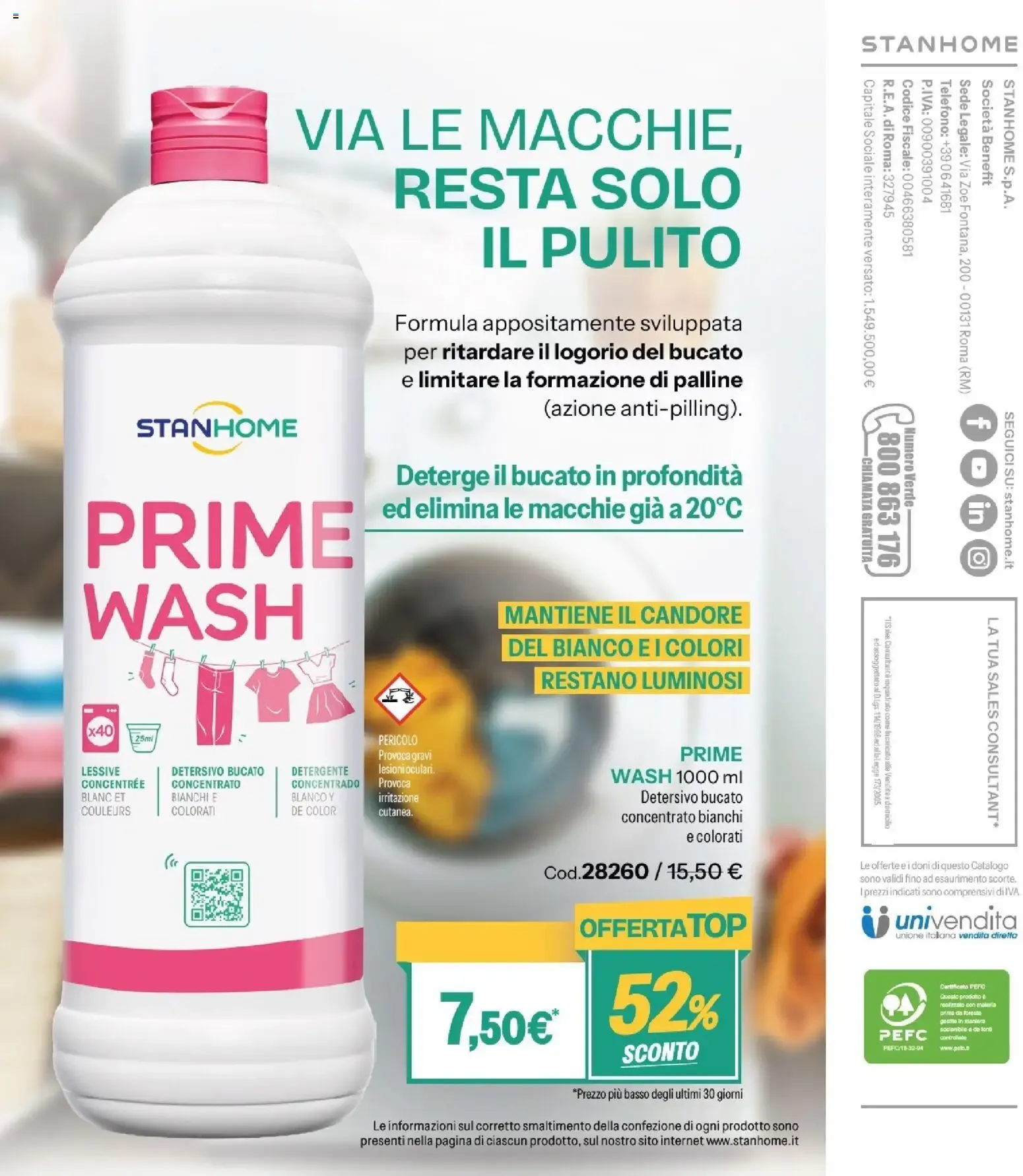 Stanhome Prime Wash - Offerta da 14 luglio a 31 luglio di 2026 - Pagina del volantino 1