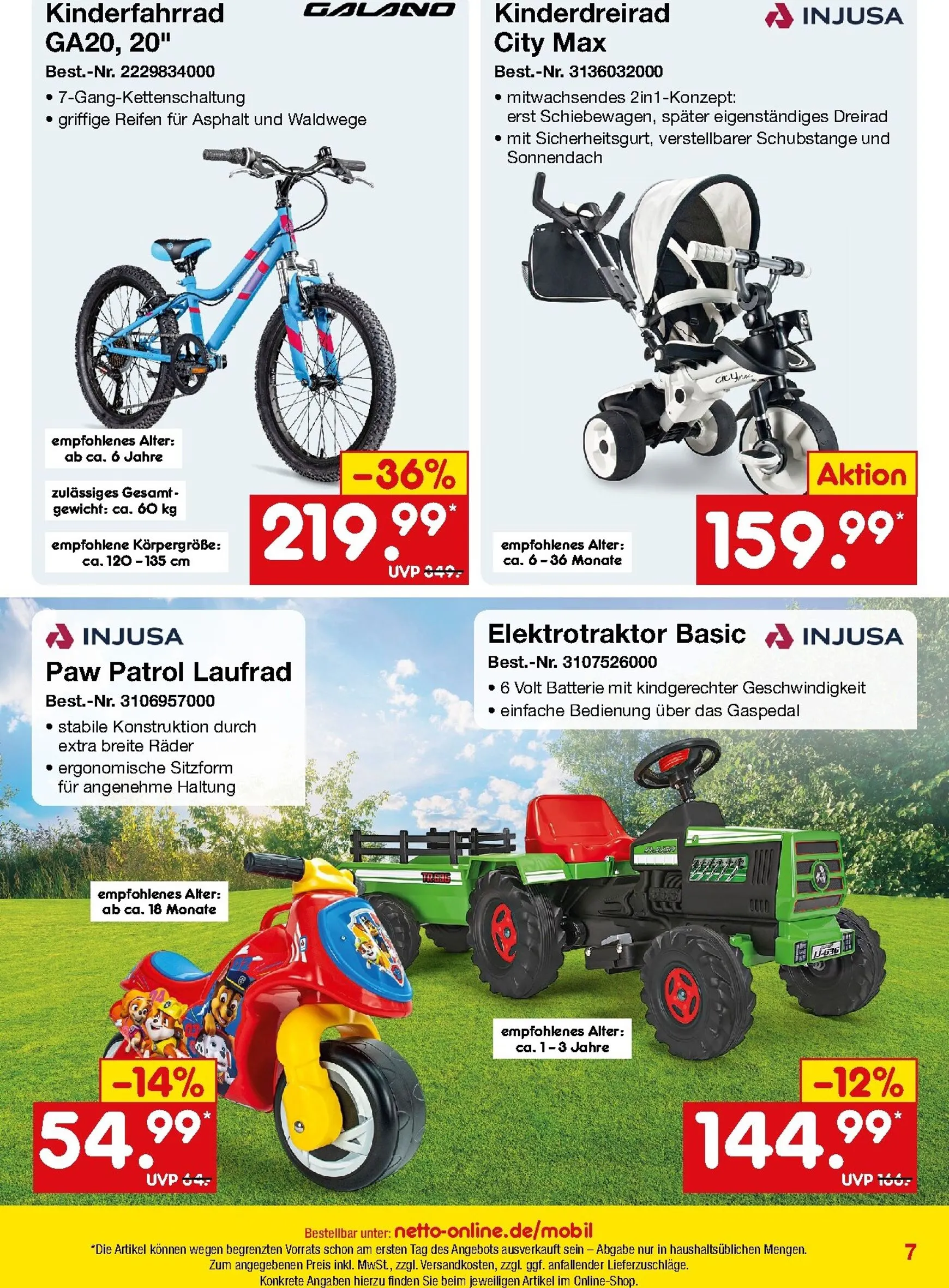 Netto Marken Discount - Online-Sonderangebote Mobilität Prospekt – von Samstag 01.08.2026 bis Montag 31.08.2026 von 1. August bis 31. August 2026 - Prospekt seite 7