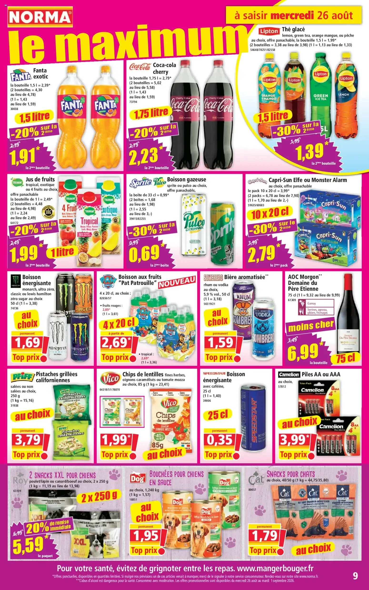 Norma Votre Discounter Régional - Promotions du 26 août du 26 août au 1 septembre 2026 - Catalogue page 9