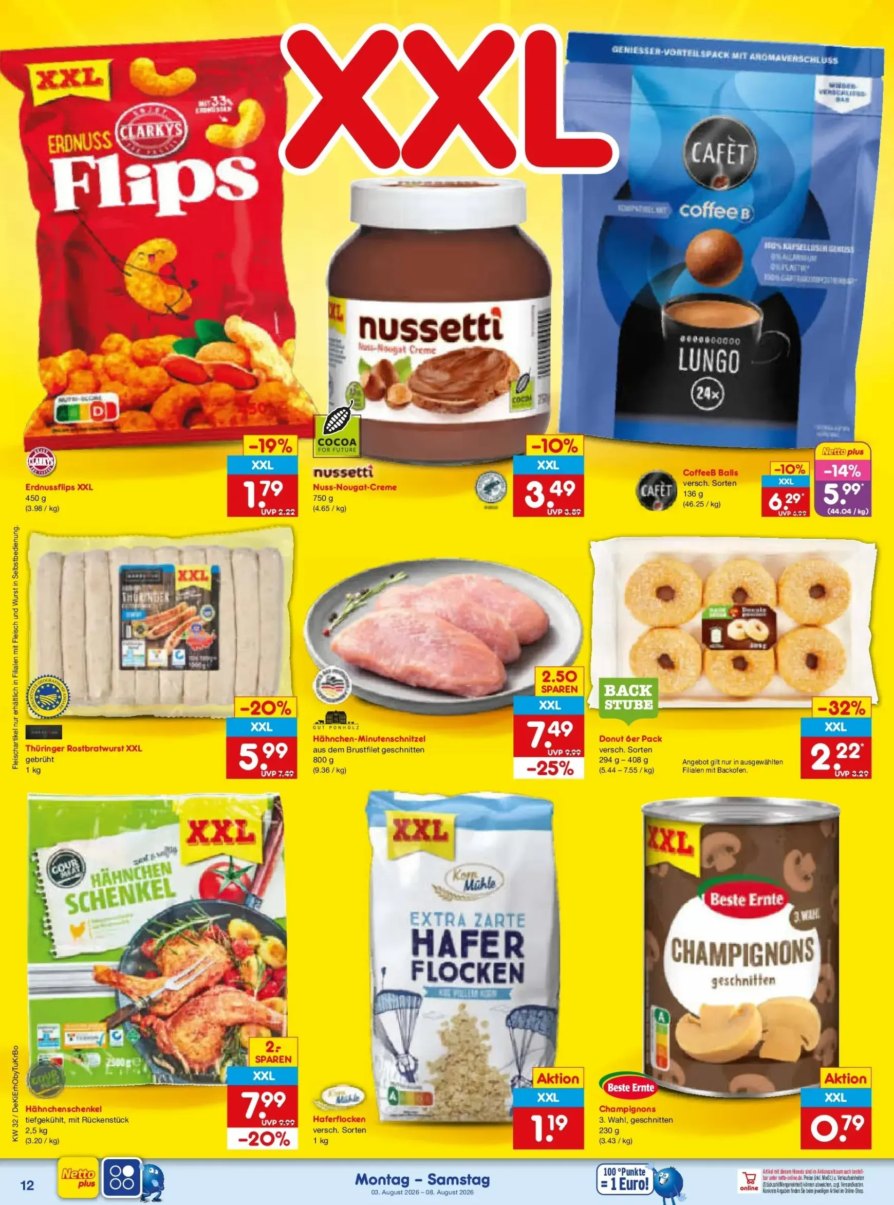 Netto Marken Discount - Super Wochenende Prospekt – von Donnerstag 06.08.2026 bis Samstag 08.08.2026 von 6. August bis 8. August 2026 - Prospekt seite 32