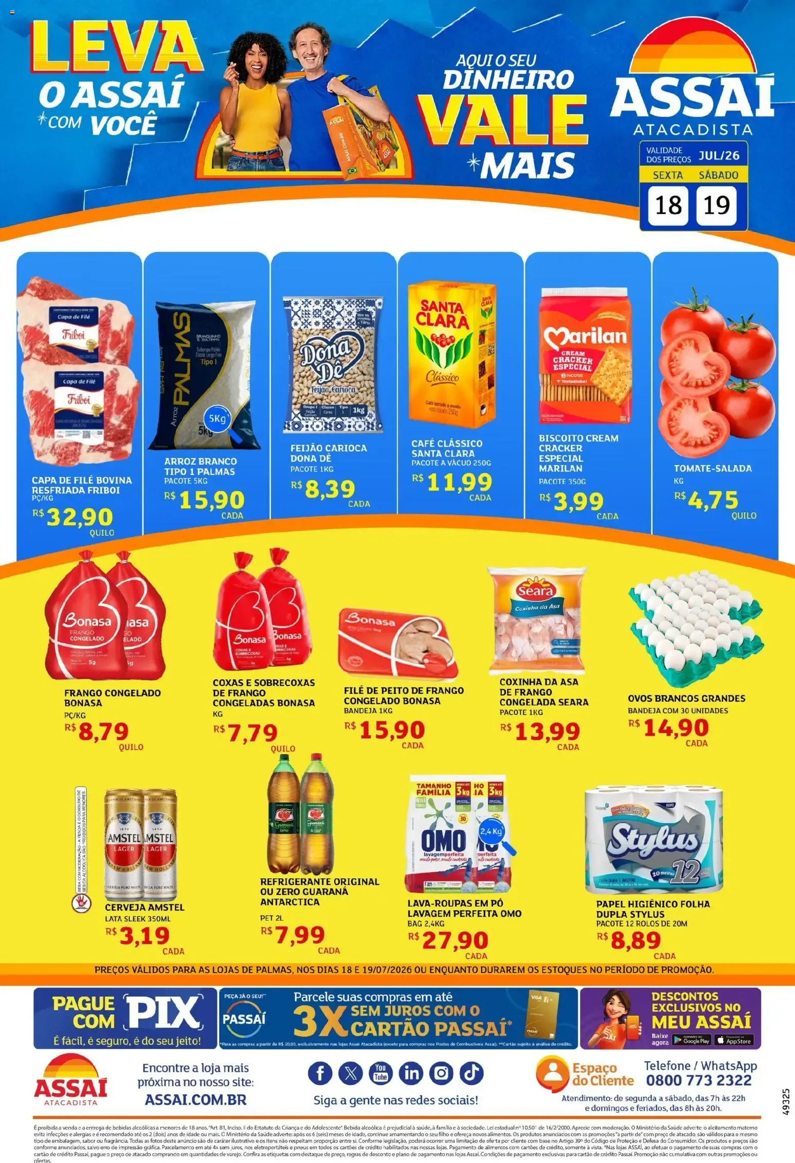 Encarte de Assaí Atacadista ofertas - TO de 18/07/2026 | Promoções Online 18 de julho até 19 de julho 2026 - Pagina 1